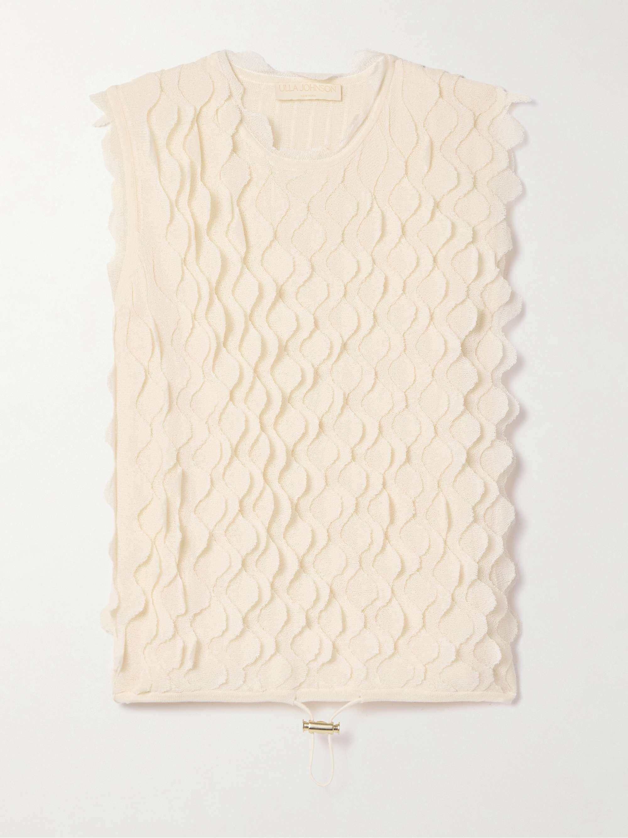 Maelys layered scalloped cotton-blend top hero visual