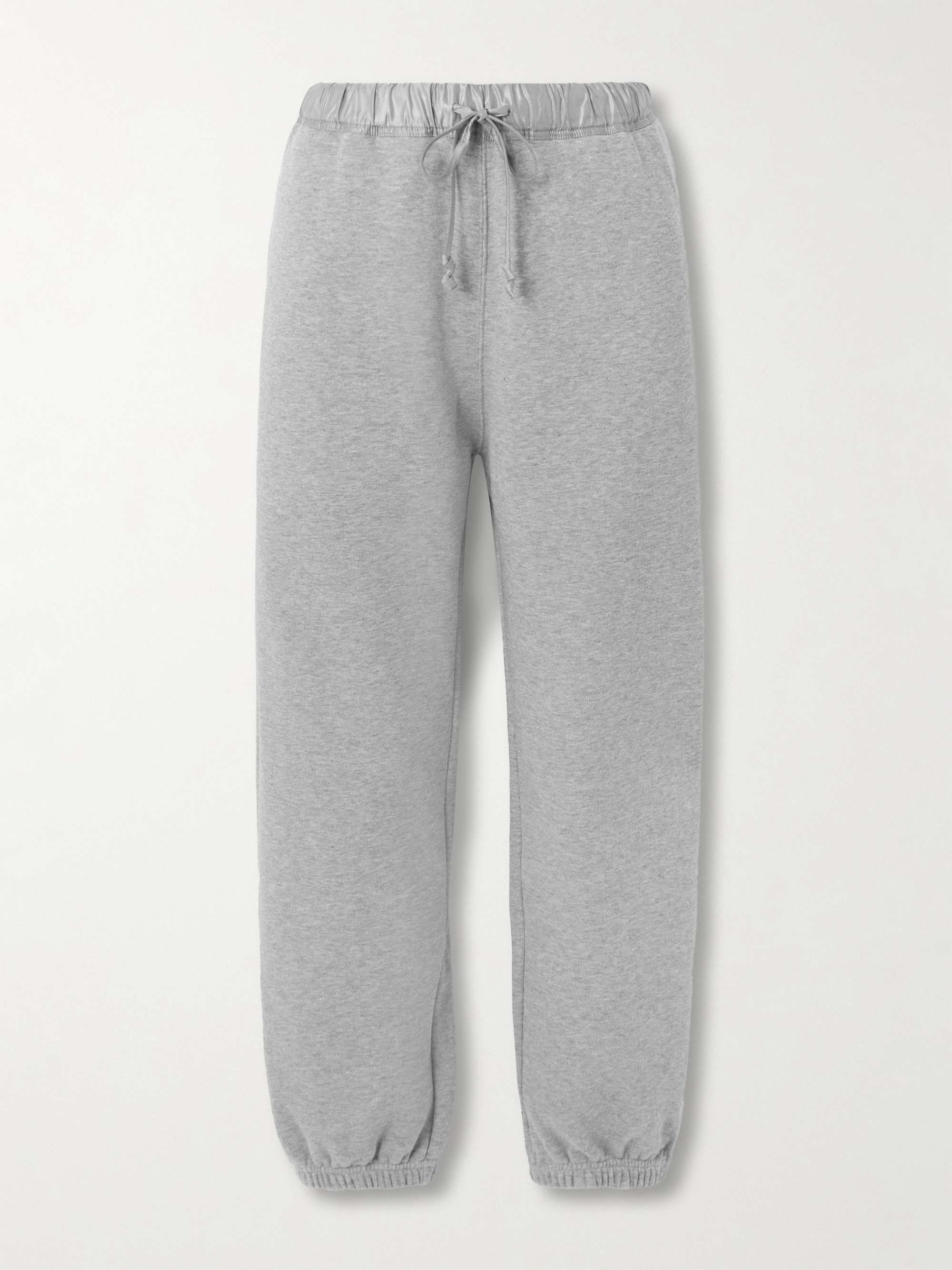 Crepe-trimmed cotton-jersey track pants hero visual