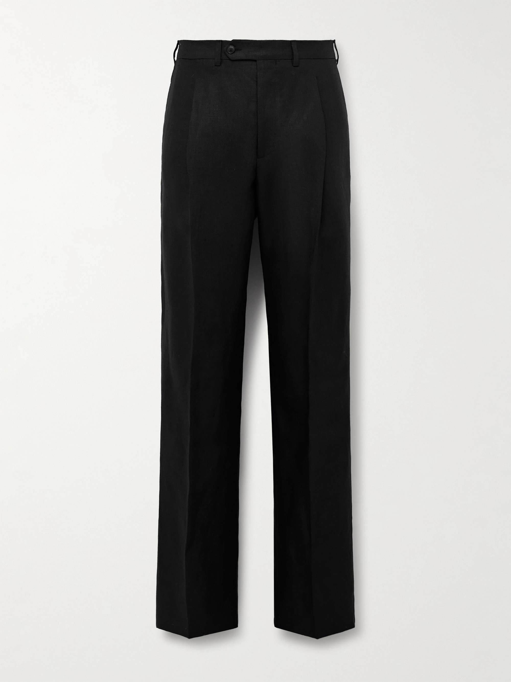 Amo Wide-Leg Pleated Linen Trousers hero visual