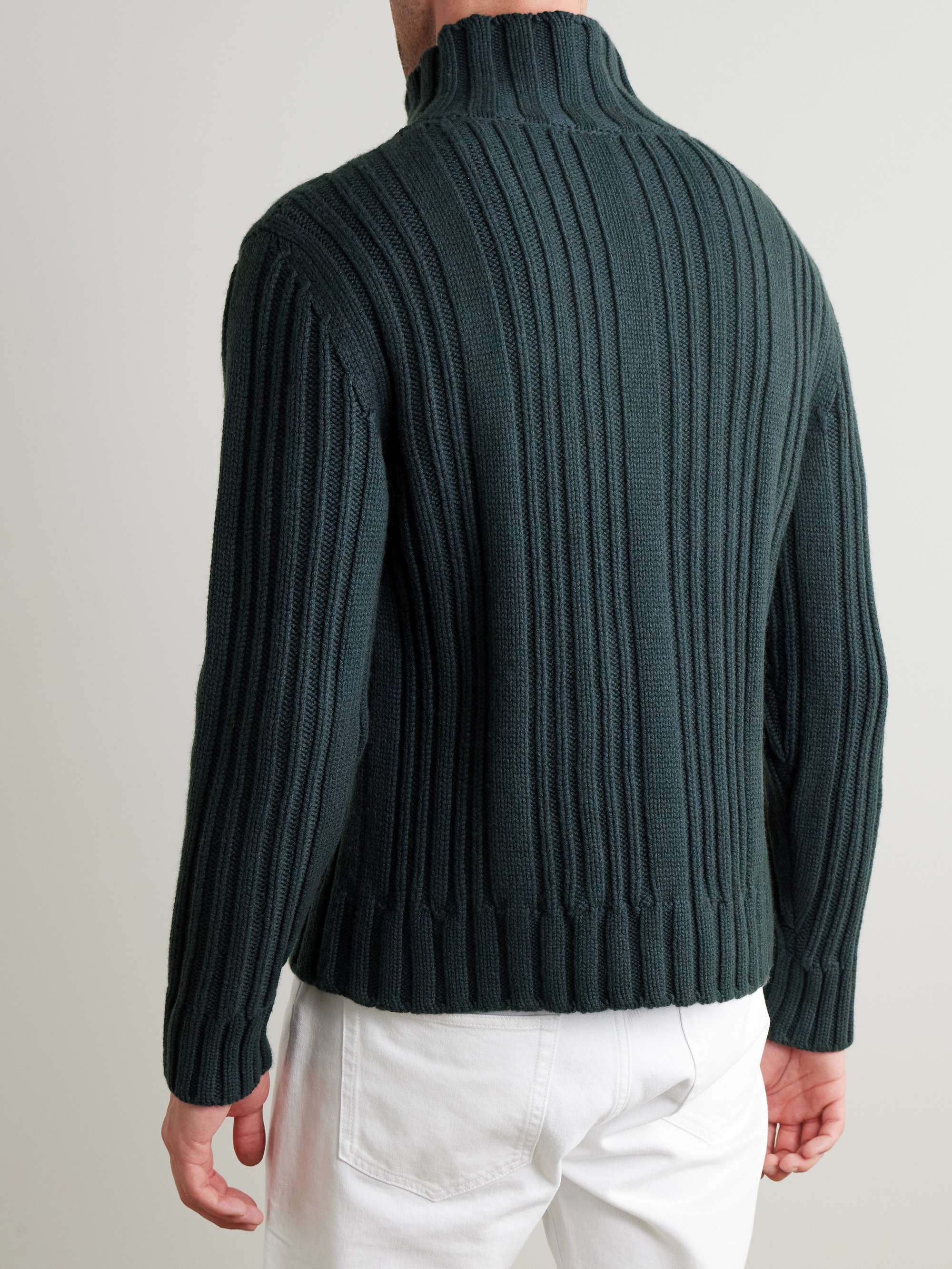 Ribbed Baby Cashmere Rollneck Sweater view