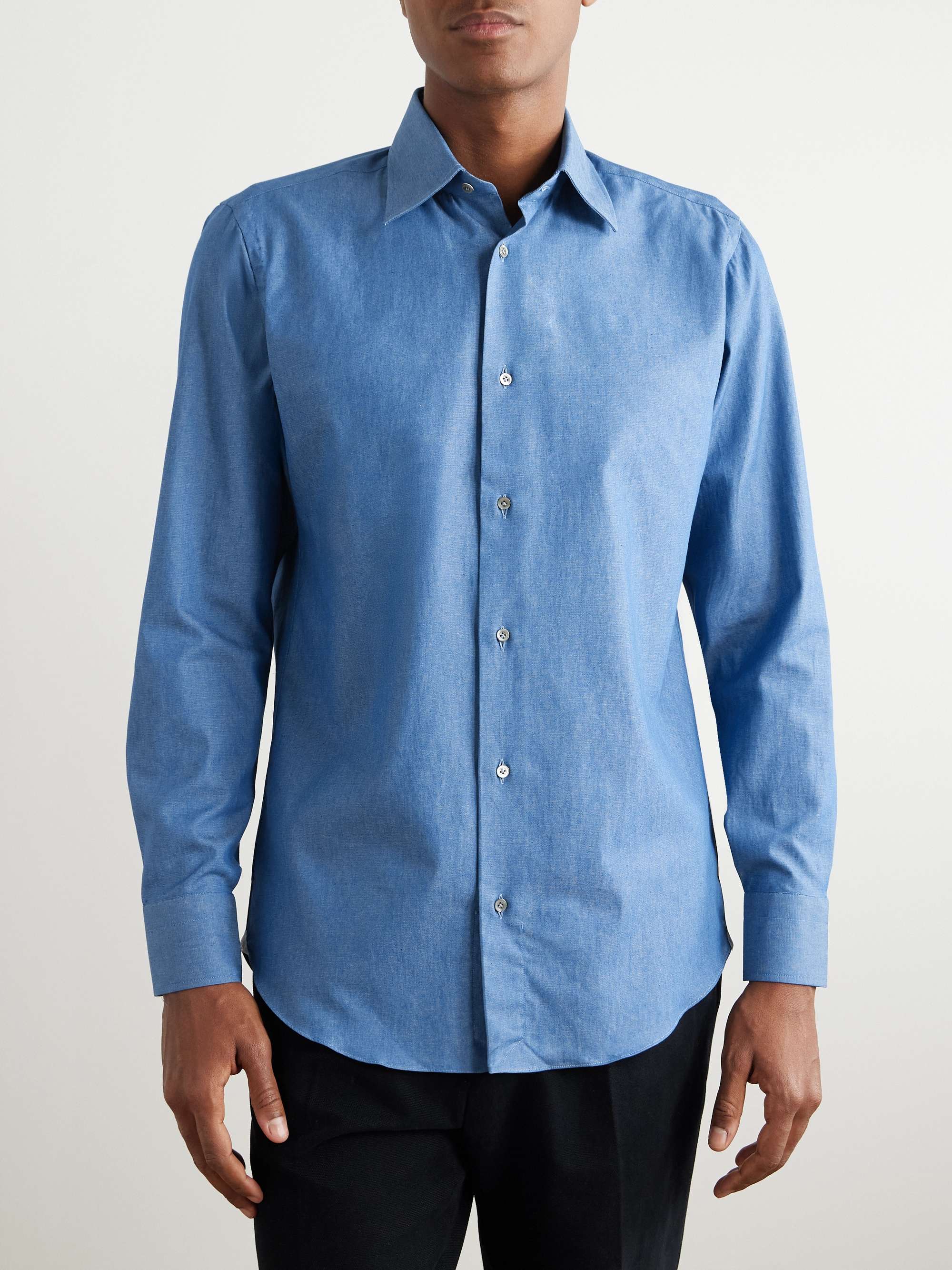 Brushed Cotton-Chambray Shirt view