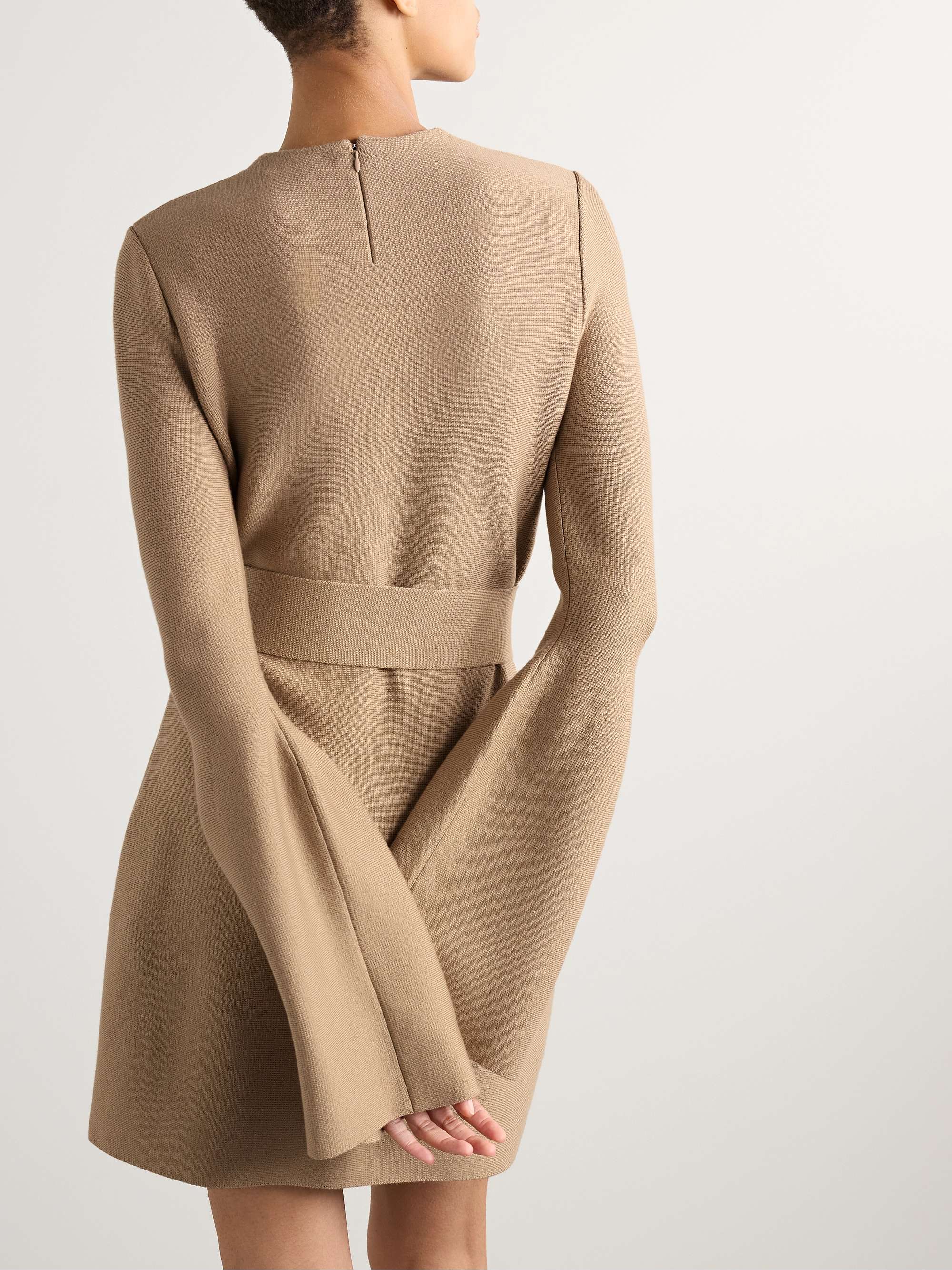Tenas belted wool and cashmere-blend mini dress view