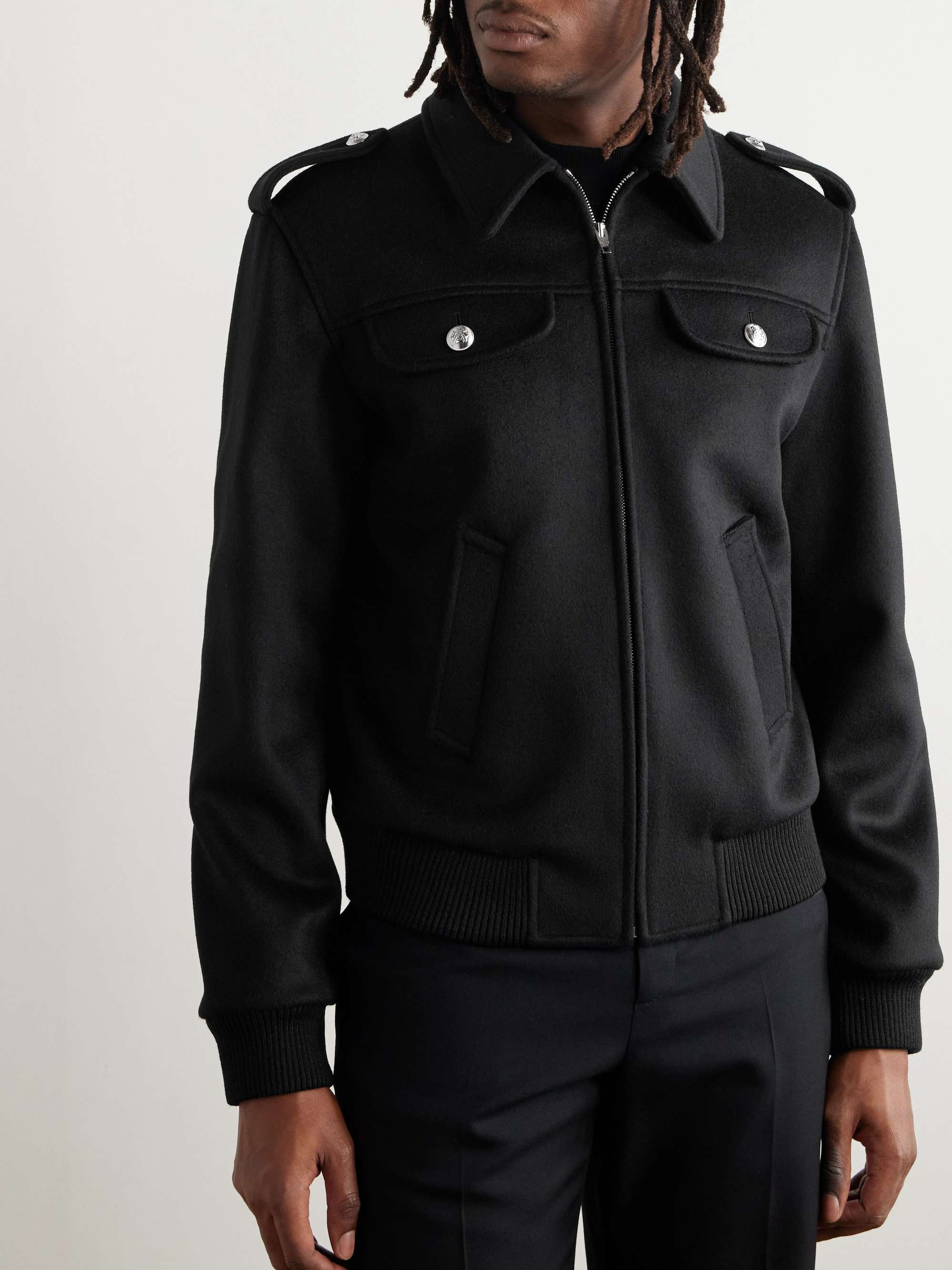 Embellished Cashmere Bomber Jacket view