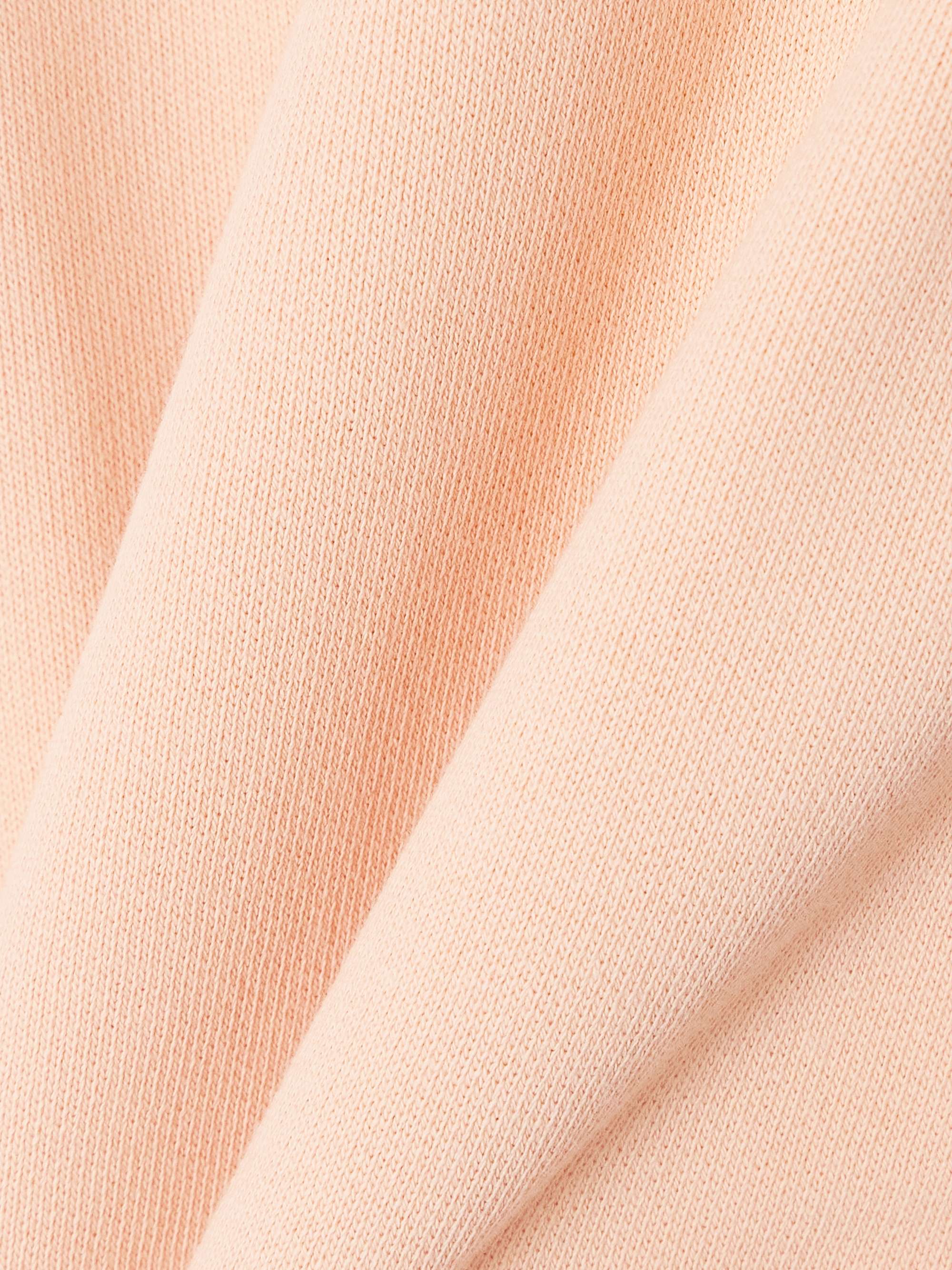 Pleated cotton-jersey wide-leg track pants view