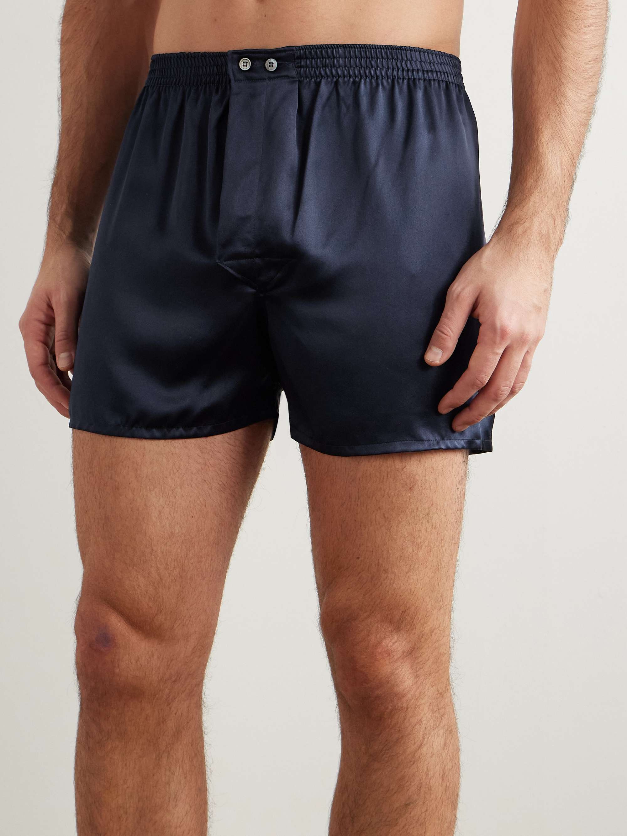 Bailey Silk-Satin Boxer Shorts view