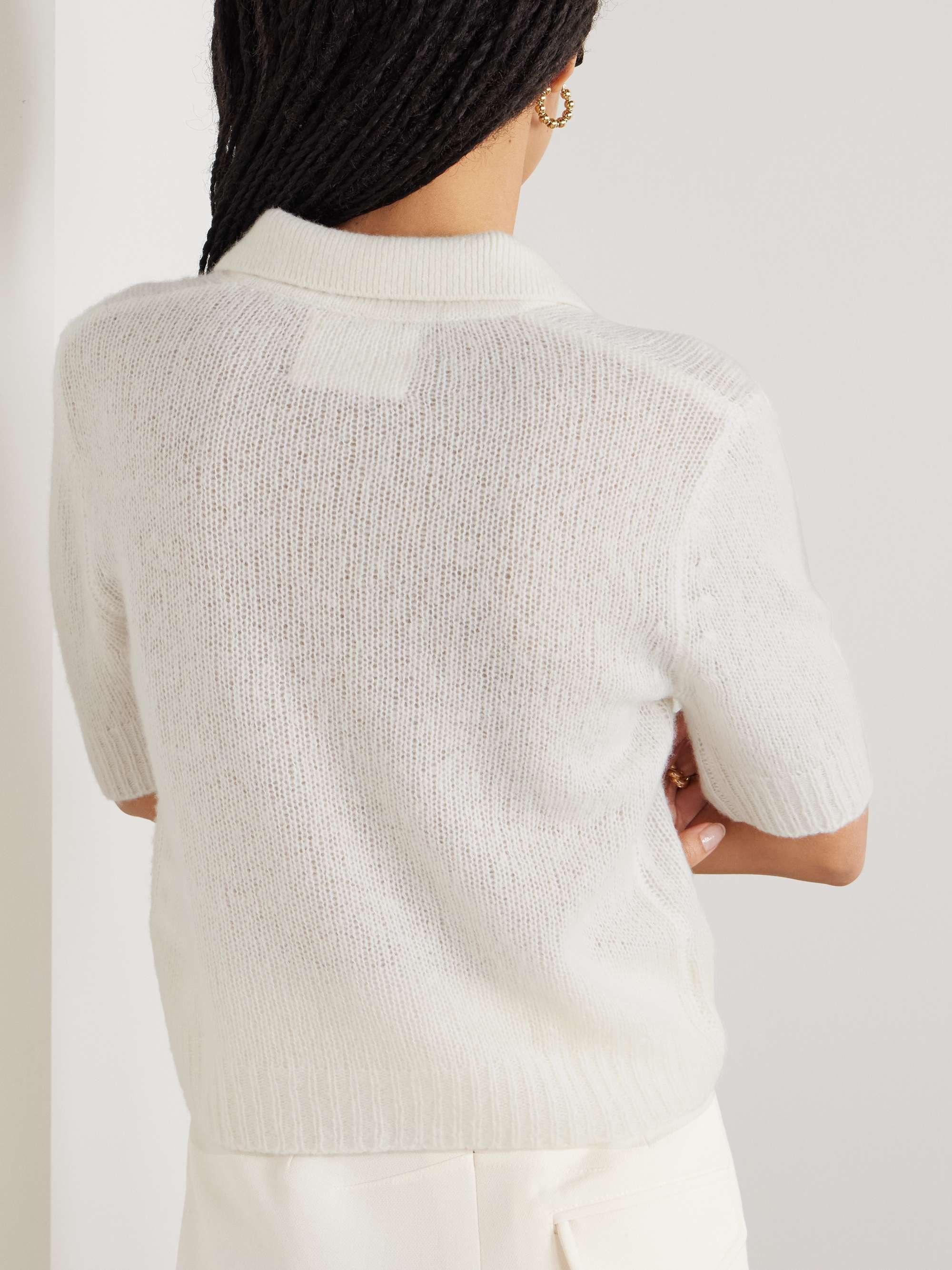 Masy cashmere and silk-blend polo shirt view