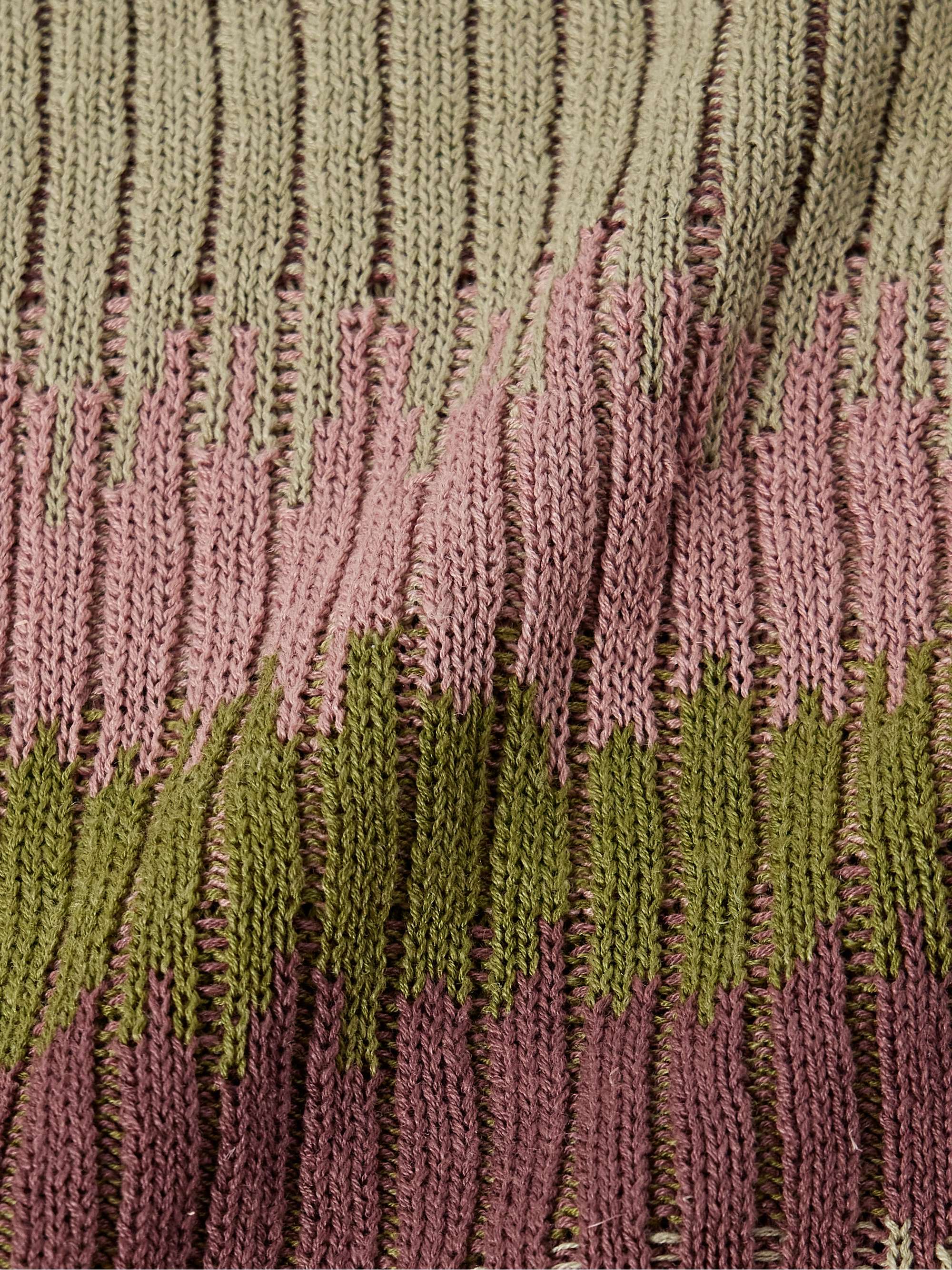 Striped Silk and Linen-Blend Cardigan view