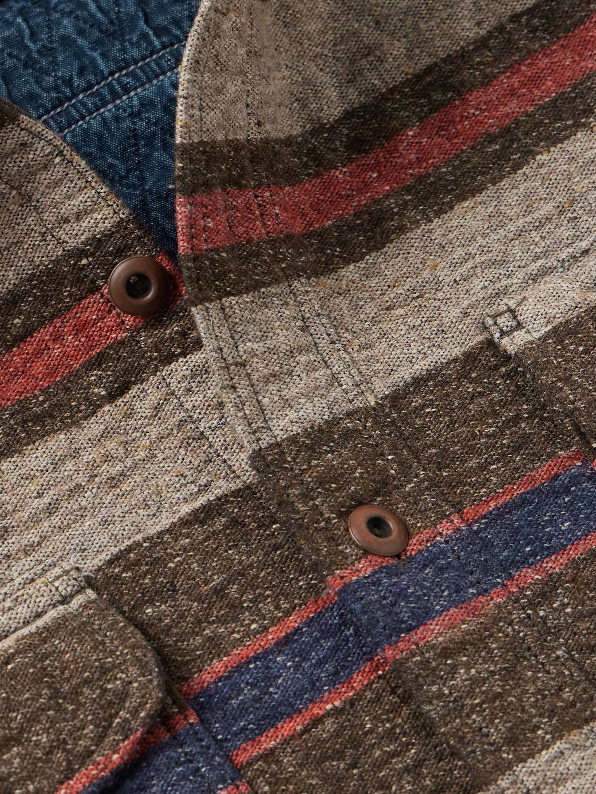 Preston Striped Cotton-Blend Bouclé Overshirt view