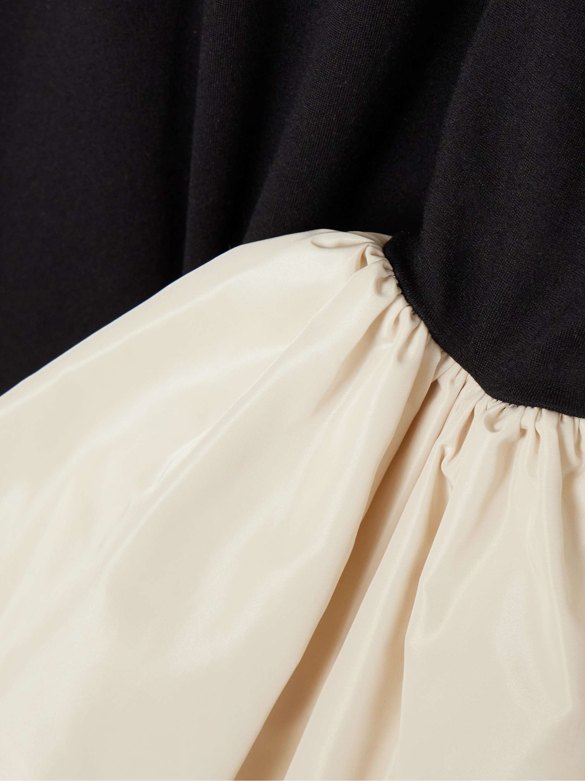 Hawthorne taffeta-trimmed stretch-ponte midi dress view