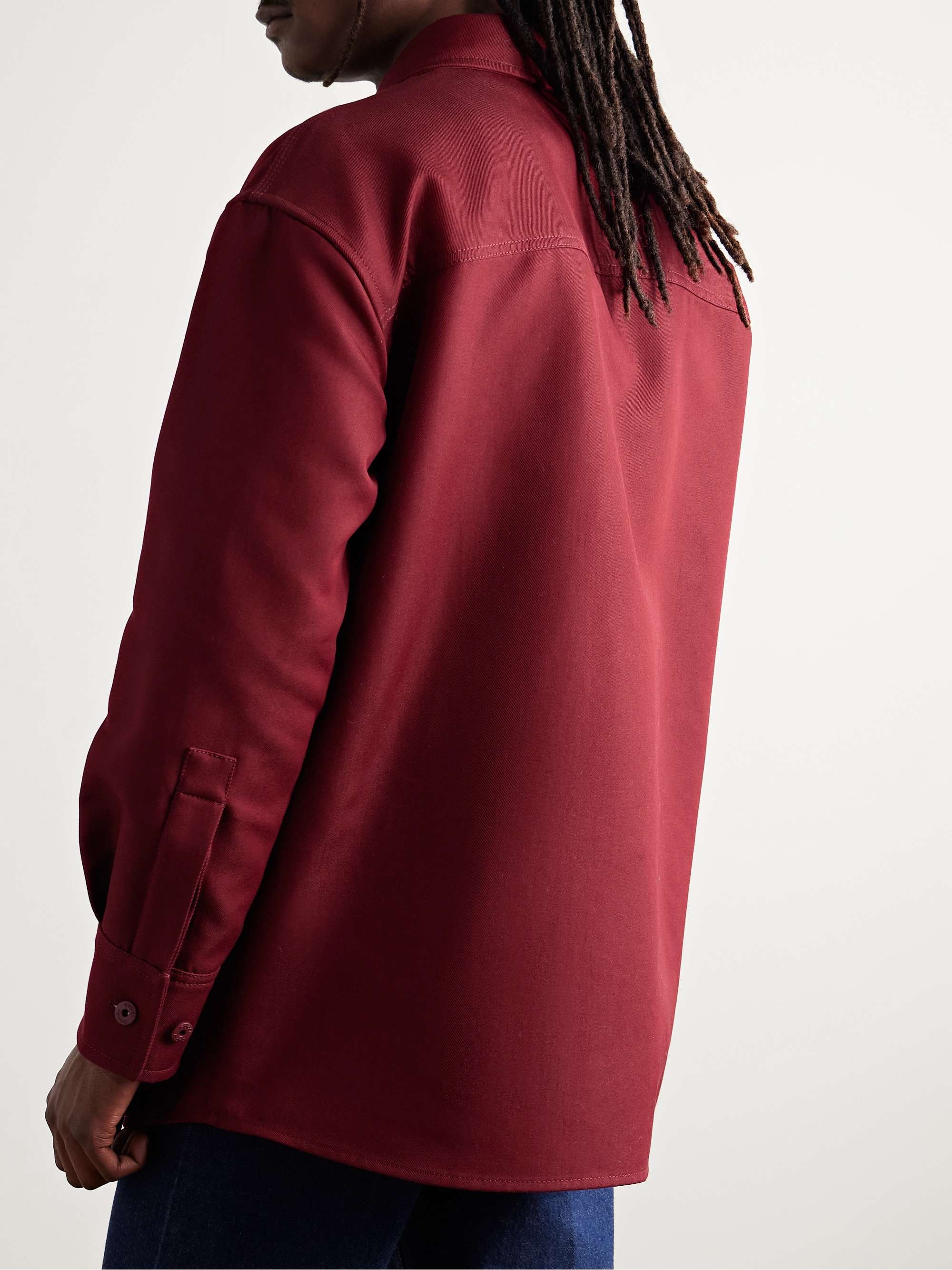 Logo-Embellished Cotton-Blend Gabardine Overshirt view