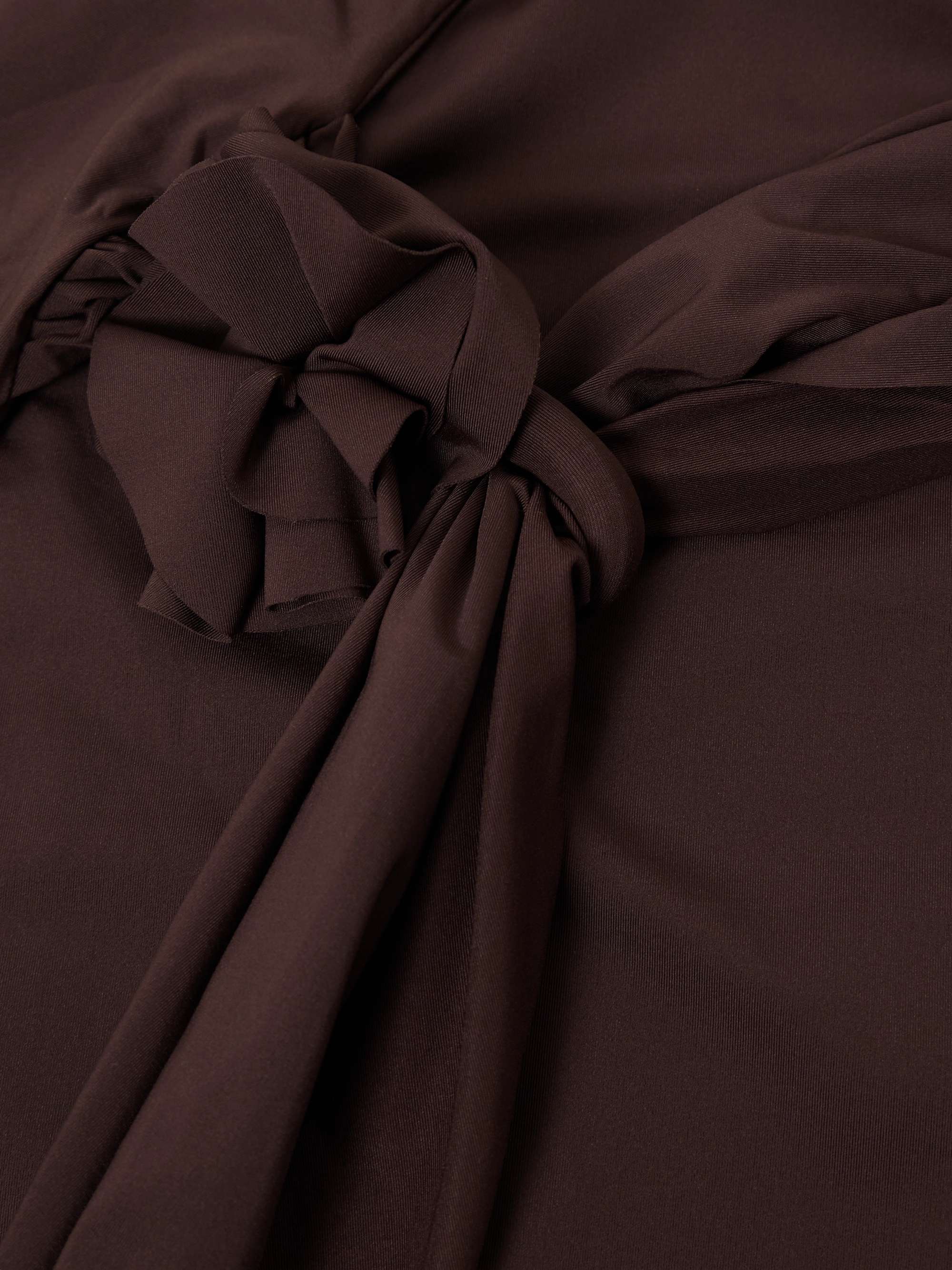 Tirso open-back appliquéd knotted stretch-jersey midi dress view