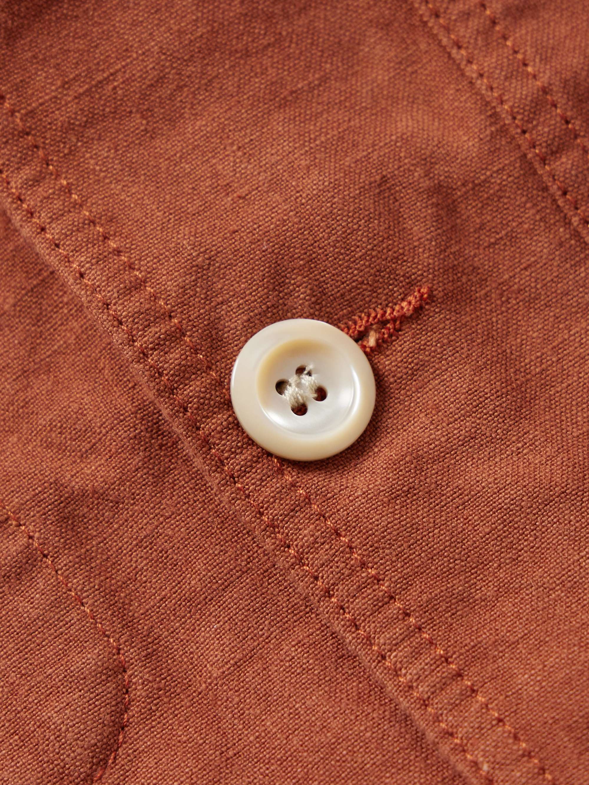 Nehru-Collar Linen Chore Jacket view