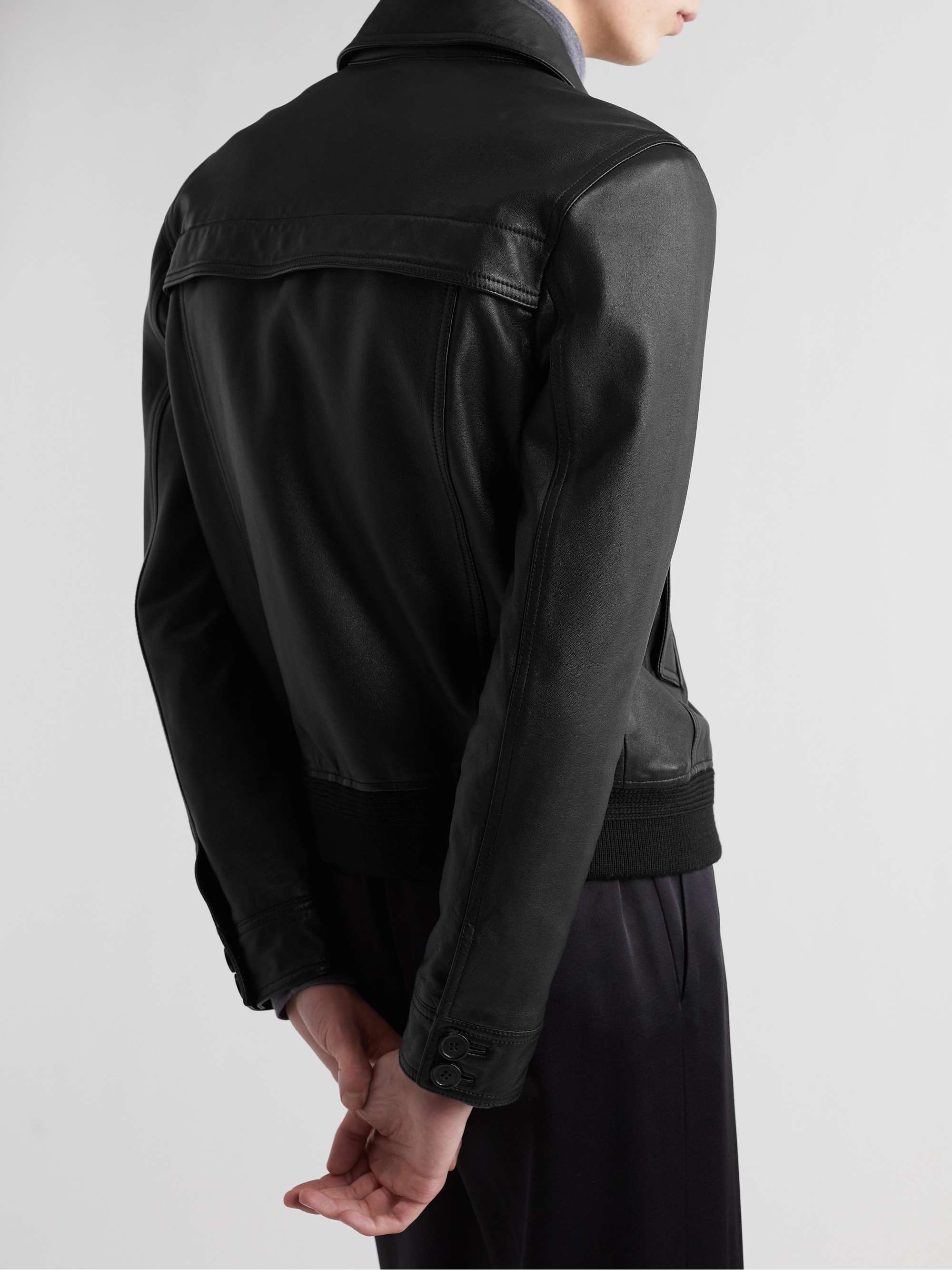 Padded Leather Jacket view