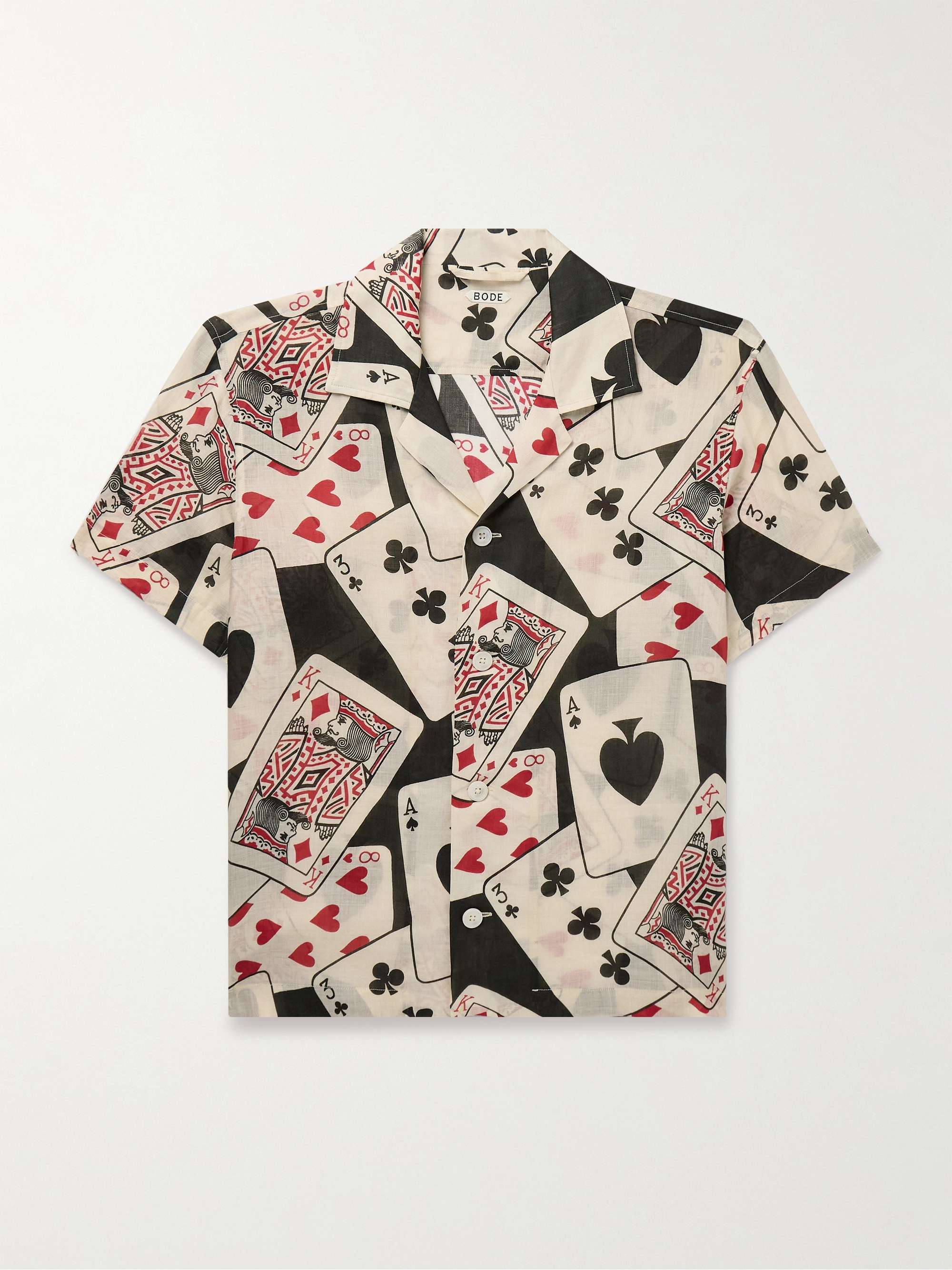Ace of Spades Camp-Collar Printed Voile Shirt hero visual