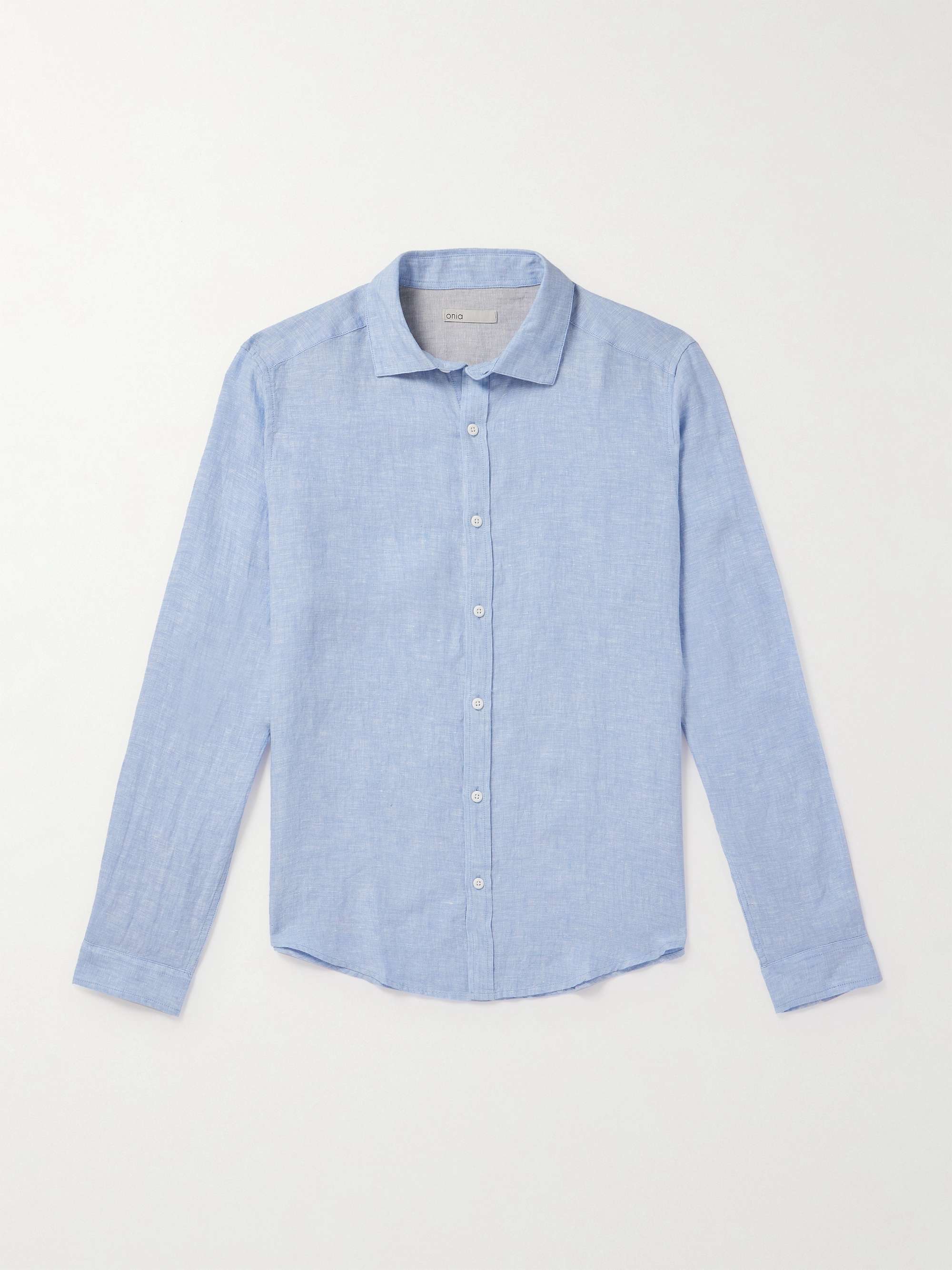 Spread-Collar Linen Shirt hero visual
