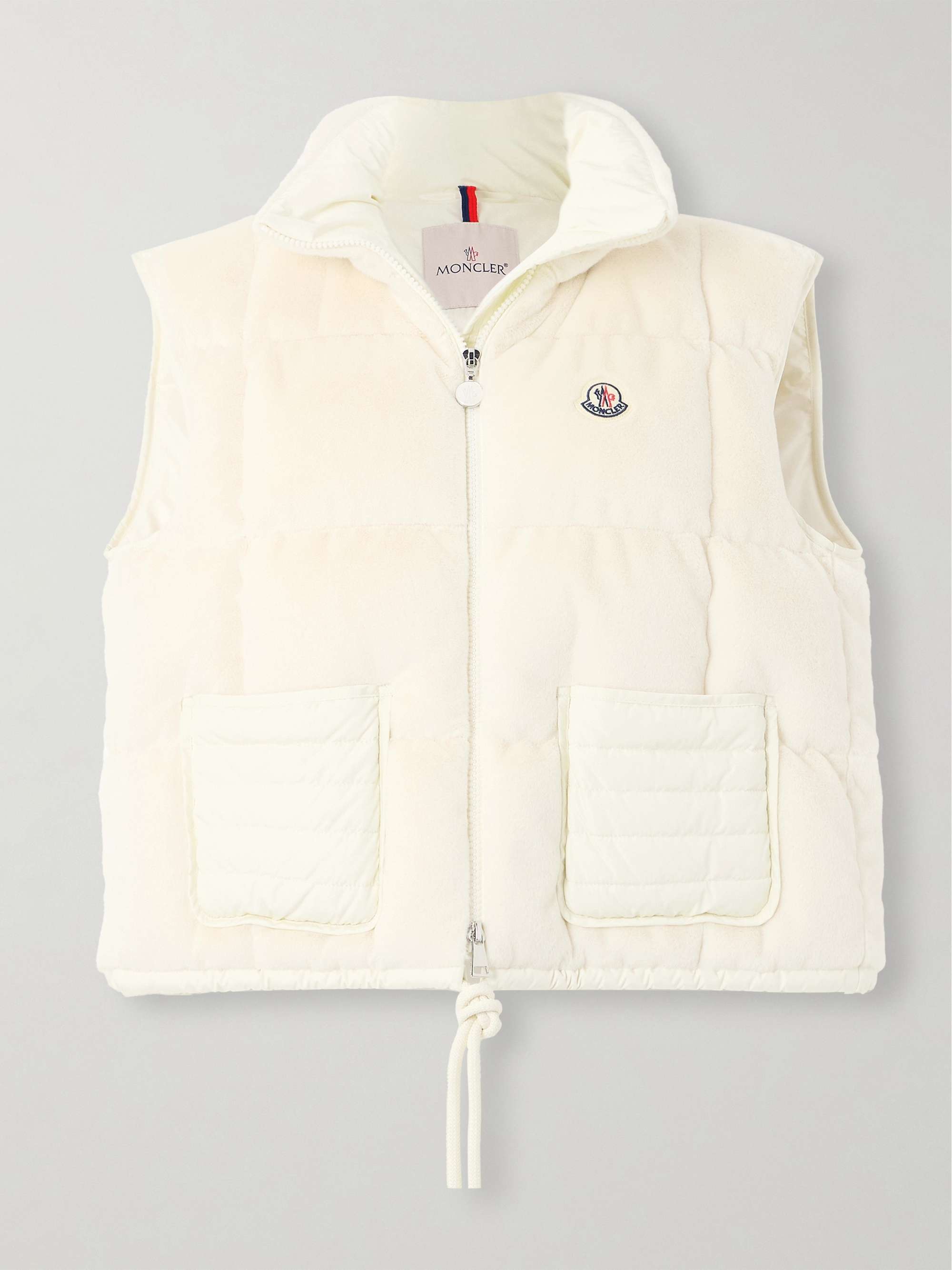 Arquest padded quilted faux fur and shell down gilet hero visual