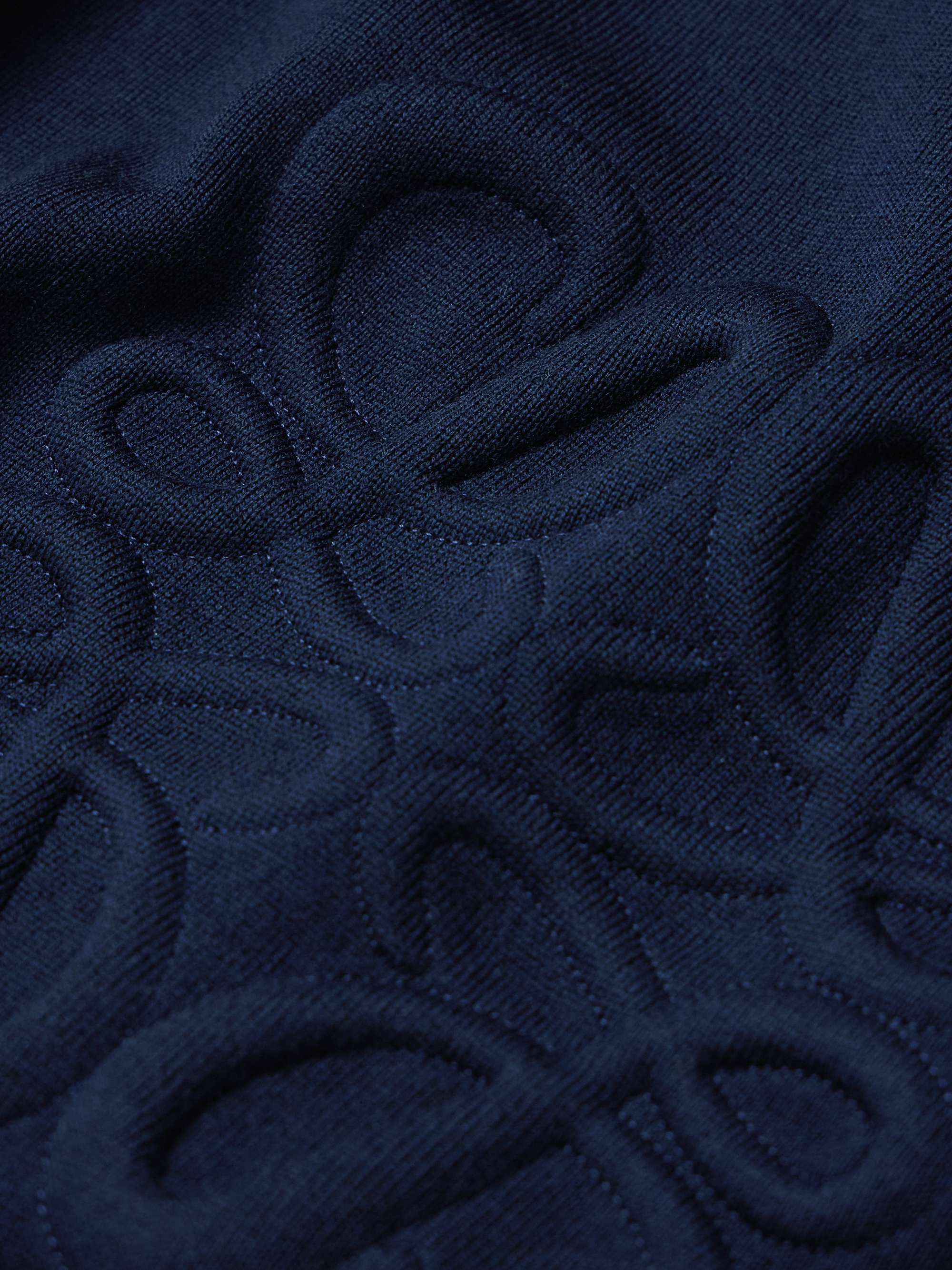 Logo-Debossed Wool-Blend Sweater view