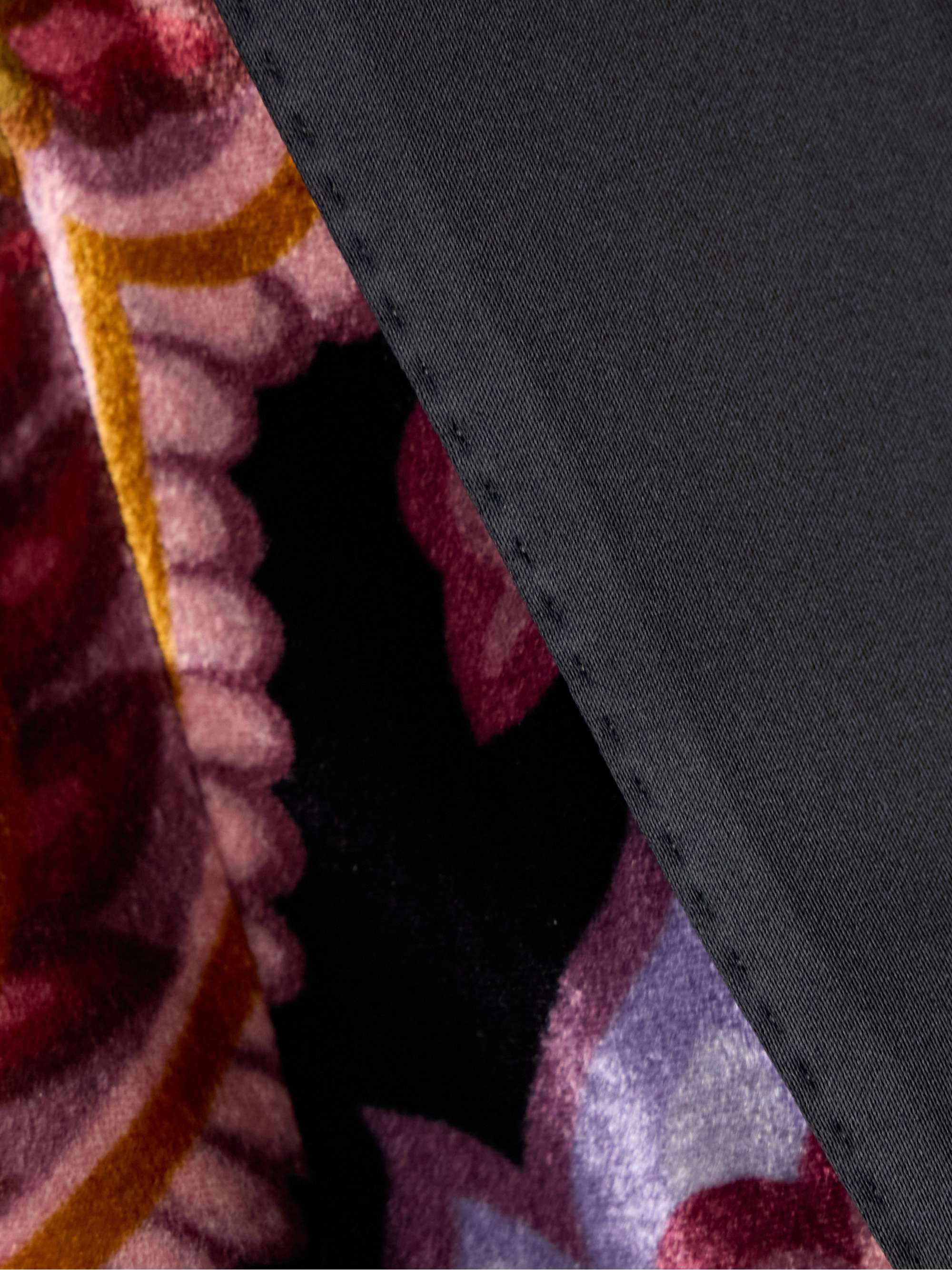 Satin-trimmed paisley-print velvet blazer view