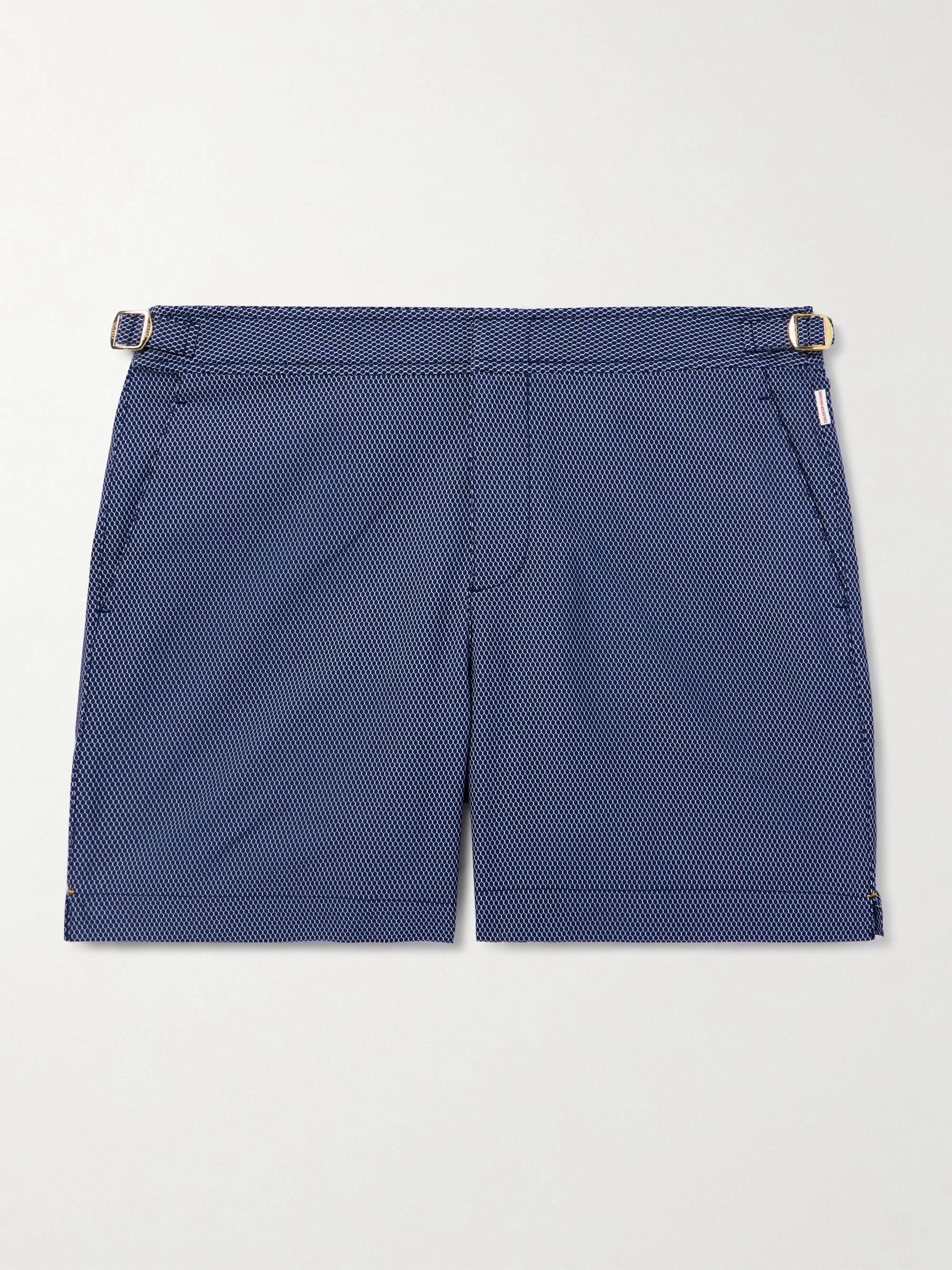 Bulldog Straight-Leg Mid-Length Jacquard Swim Shorts hero visual
