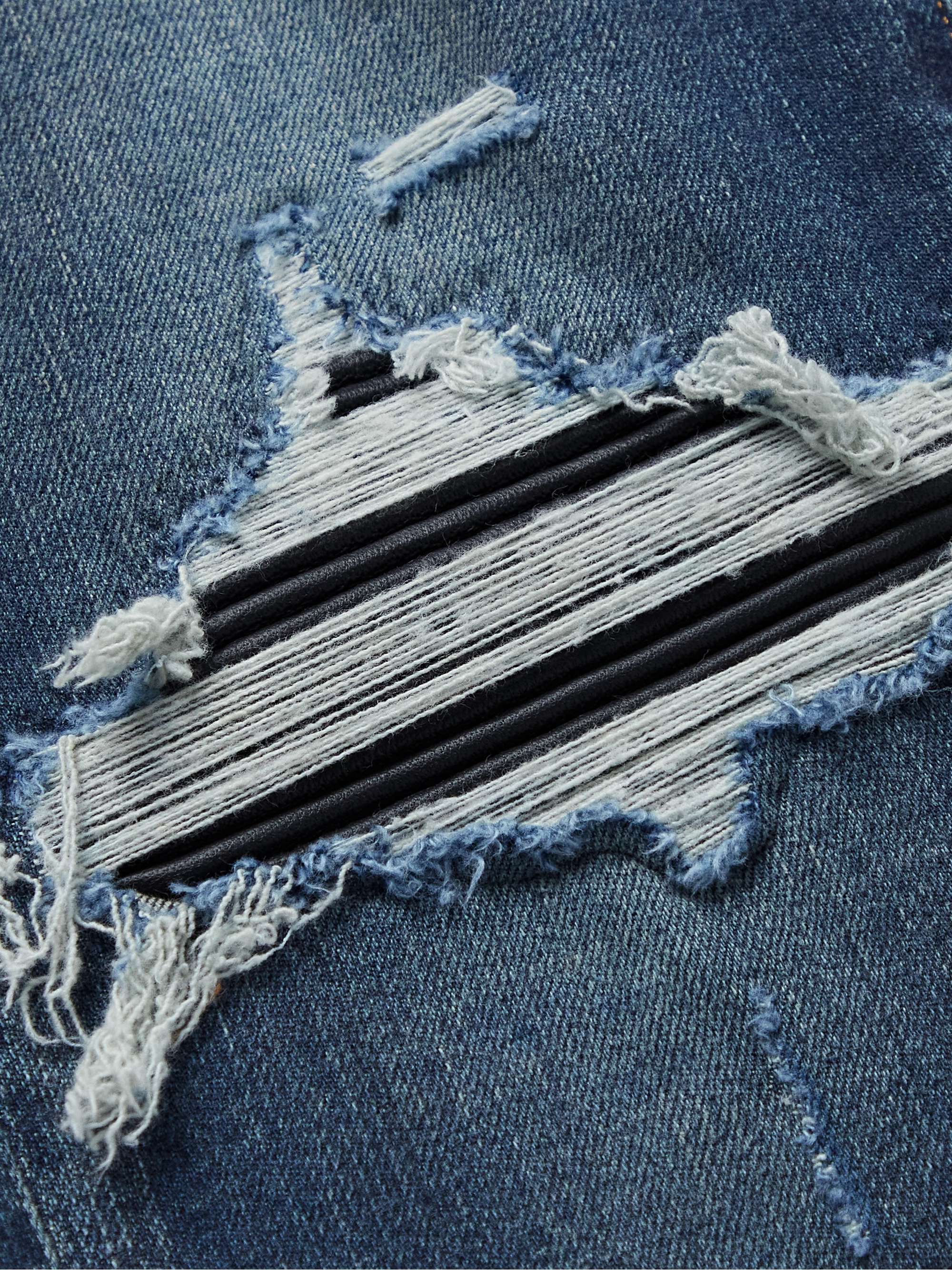MX1 Skinny-Fit Panelled Distressed Jeans view