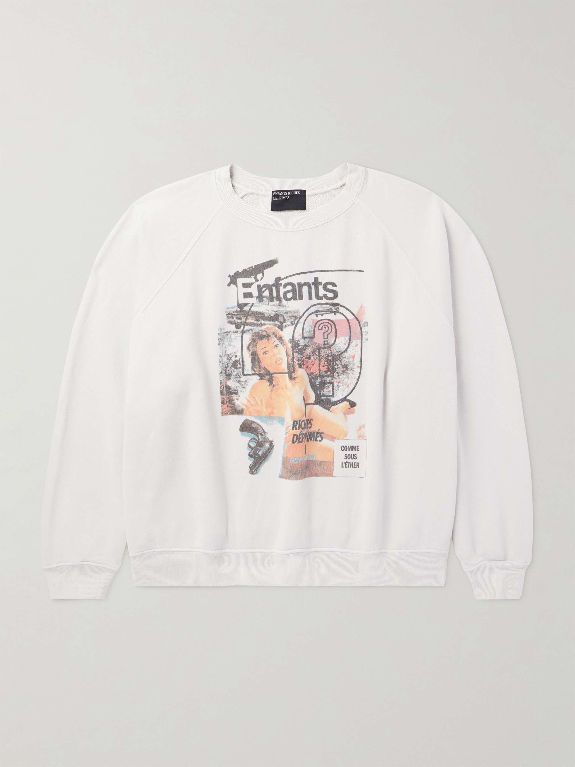 Thrilling Cropped Printed Cotton-Jersey Sweatshirt hero visual