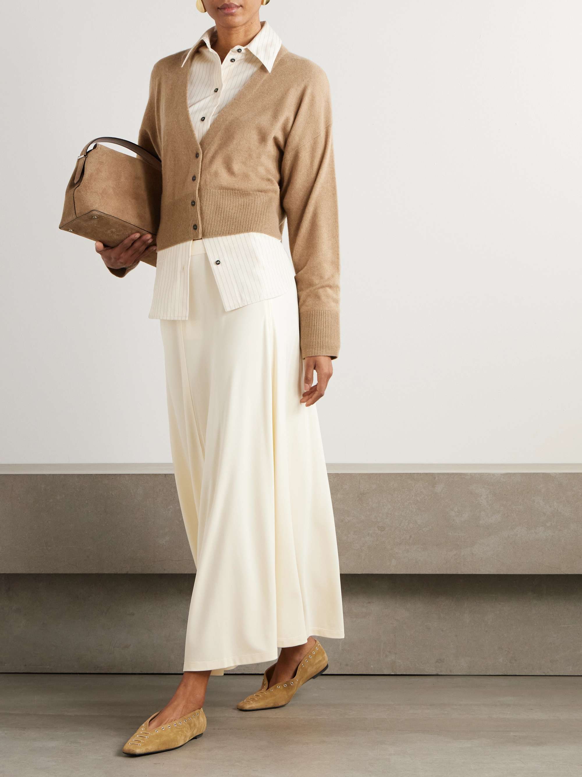 Sydney cropped organic cashmere cardigan view