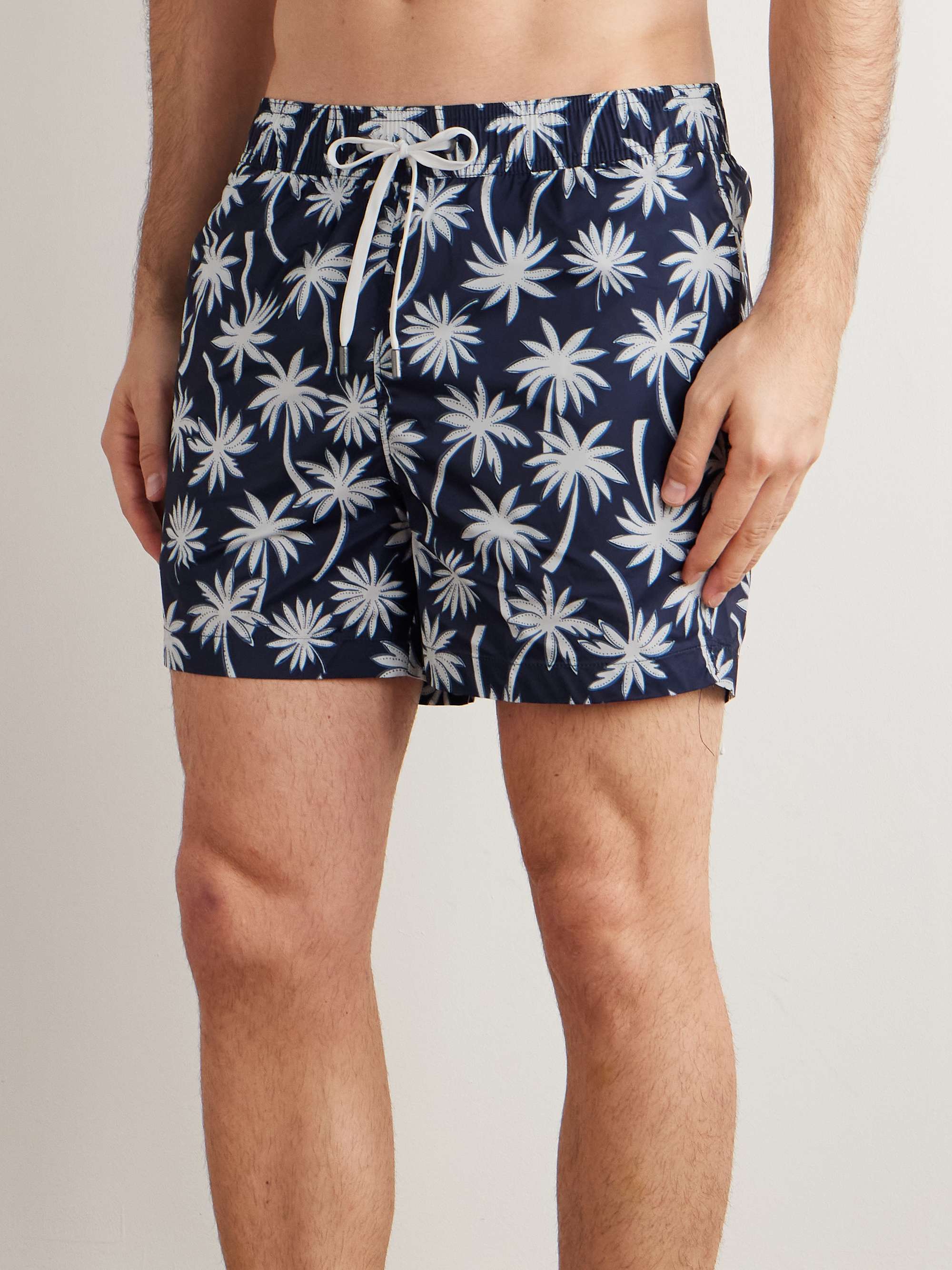 Charles Slim-Fit Straight-Leg Mid-Length Printed Swim Shorts view