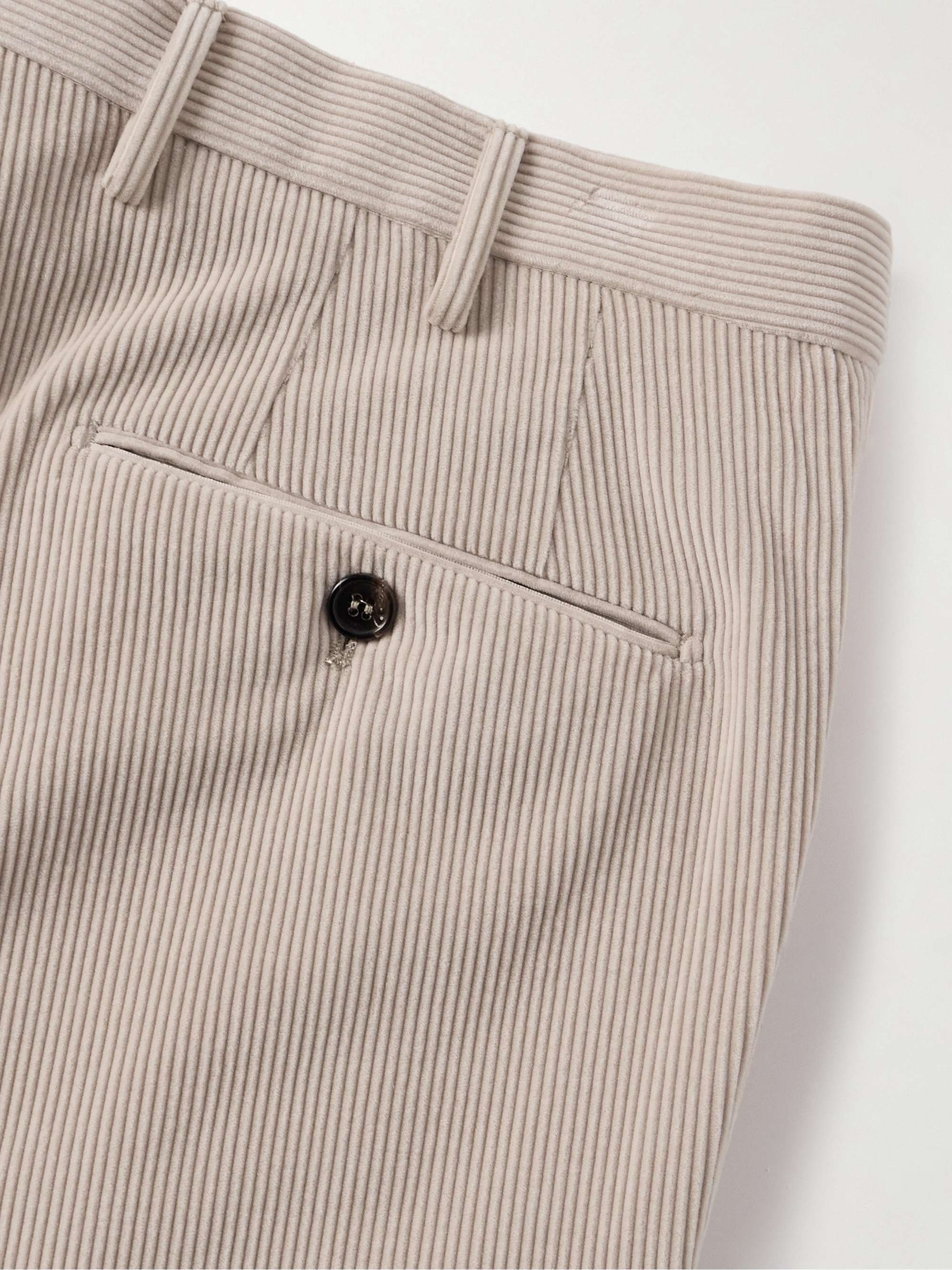 Venezia 1951 Tapered Cotton and Cashmere-Blend Corduroy Trousers view
