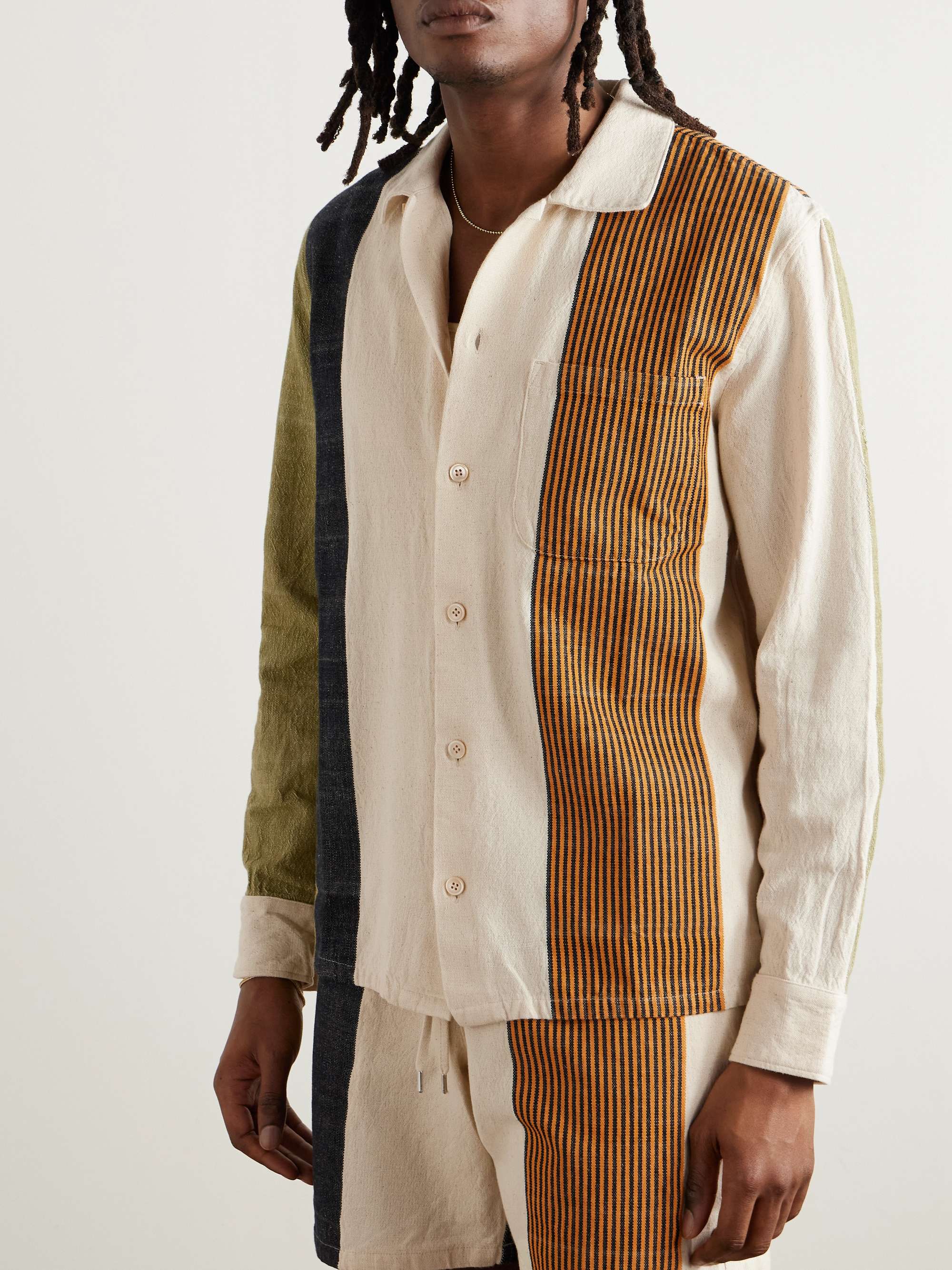 Atrato Patchwork Cotton-Canvas Shirt view