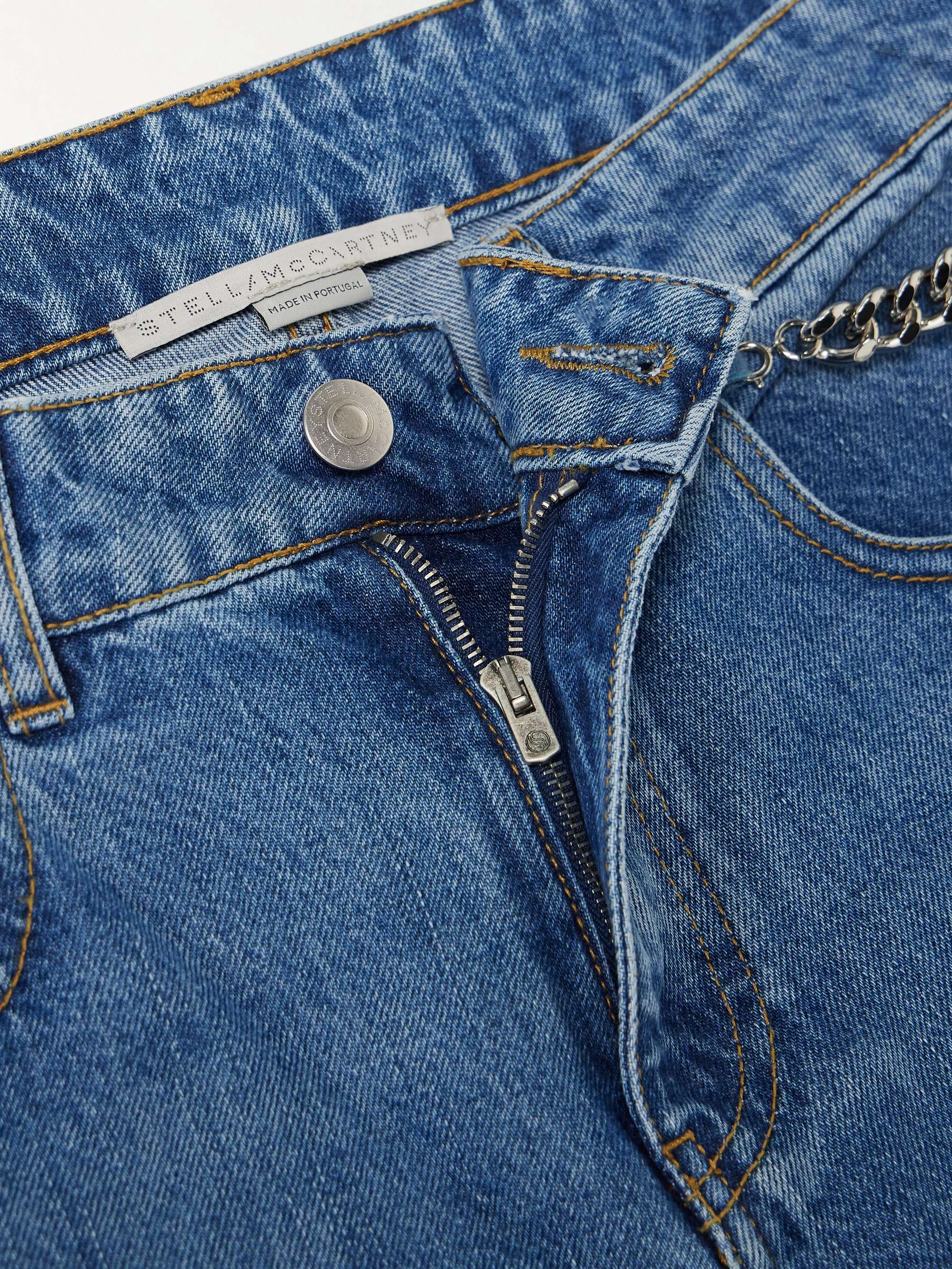 + NET SUSTAIN Falabella chain-embellished mid-rise straight-leg jeans view