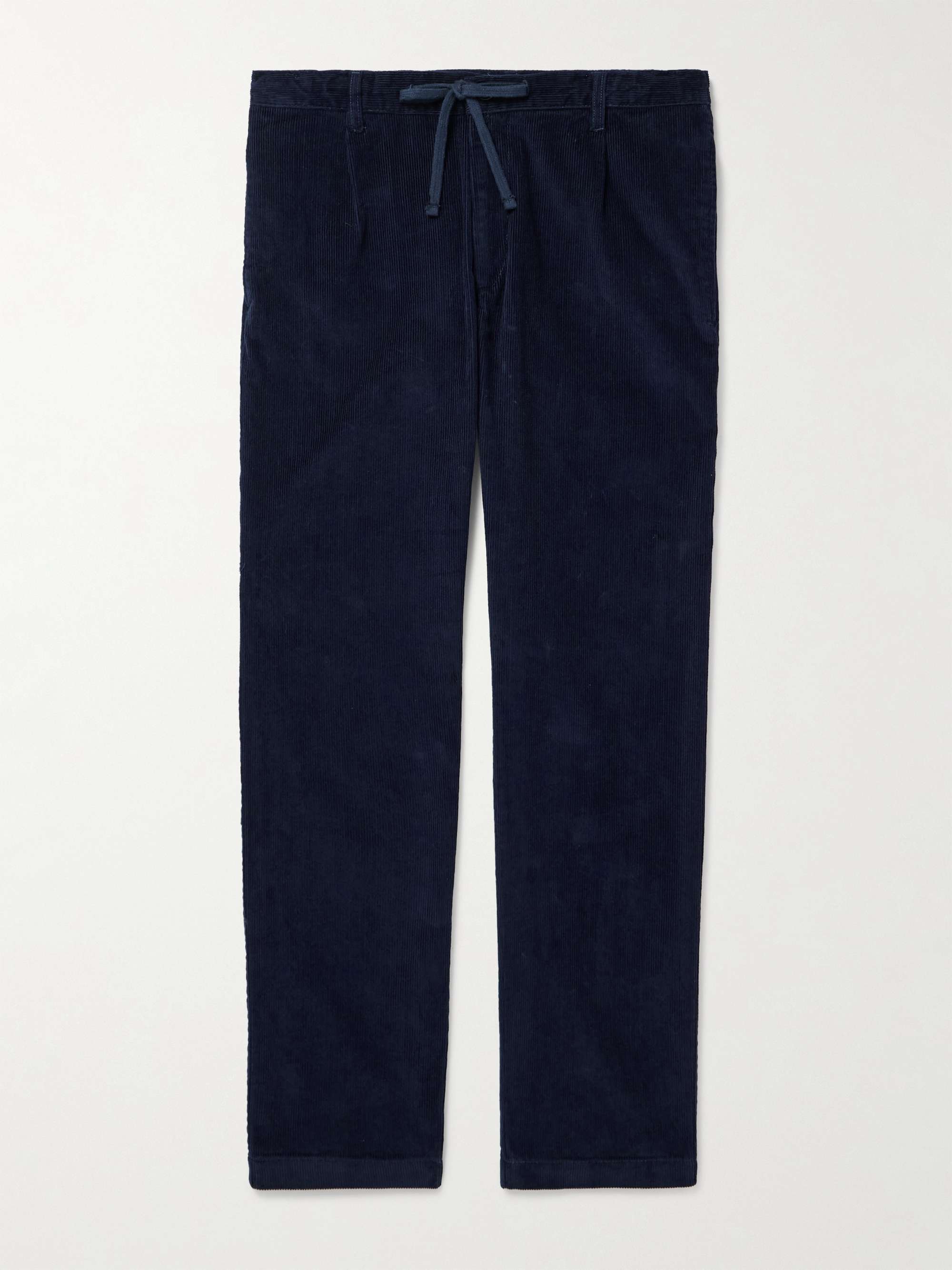 Tanker Slim-Fit Straight-Leg Cotton-Corduroy Drawstring Trousers hero visual