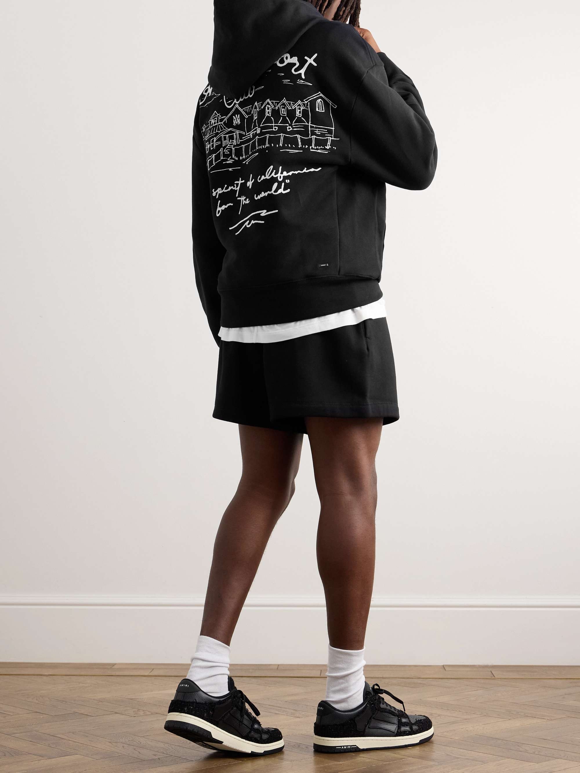 Spirit Logo-Embroidered Cotton-Blend Jersey Hoodie view