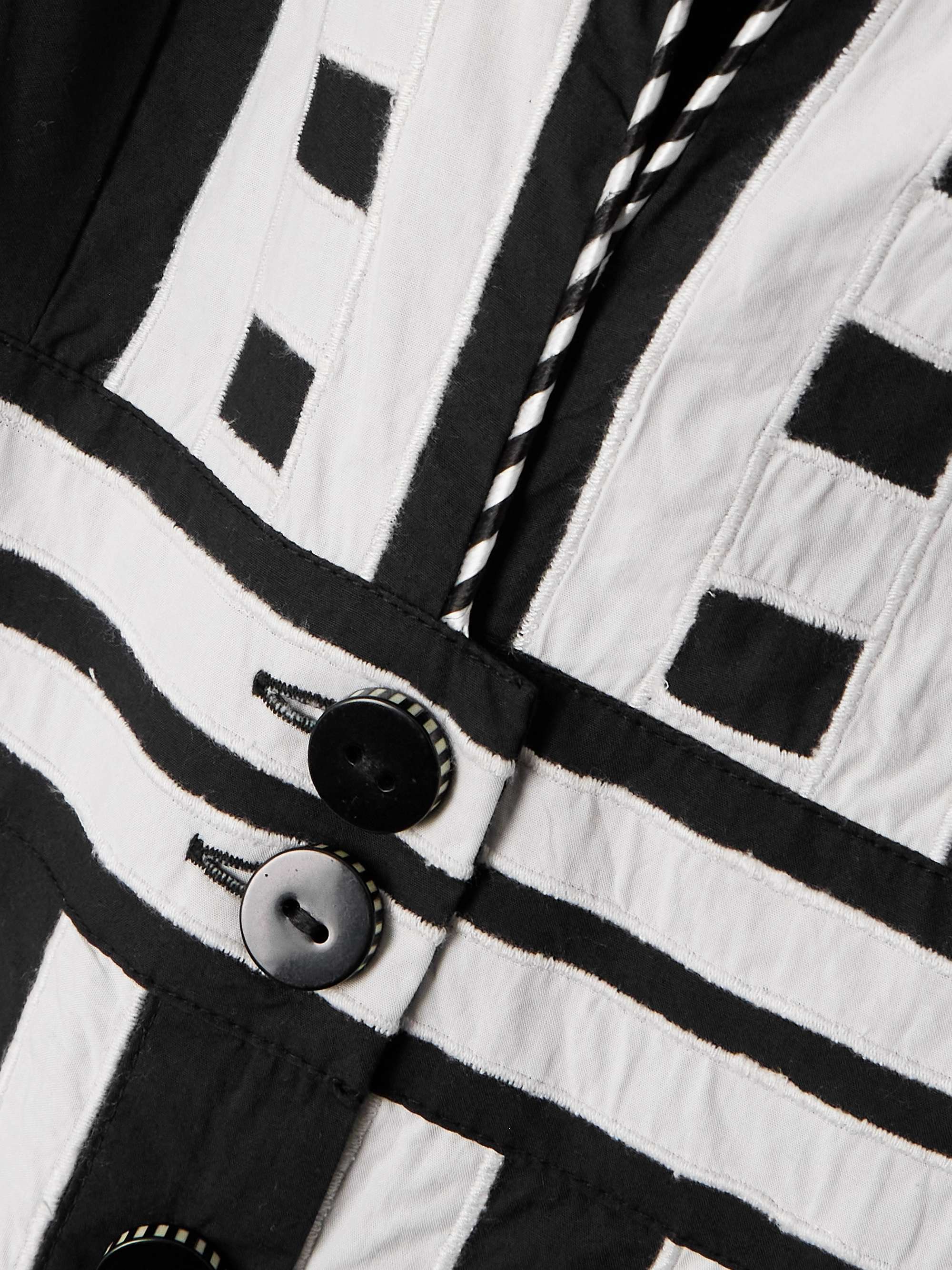 Nature appliquéd striped cotton-poplin maxi dress view