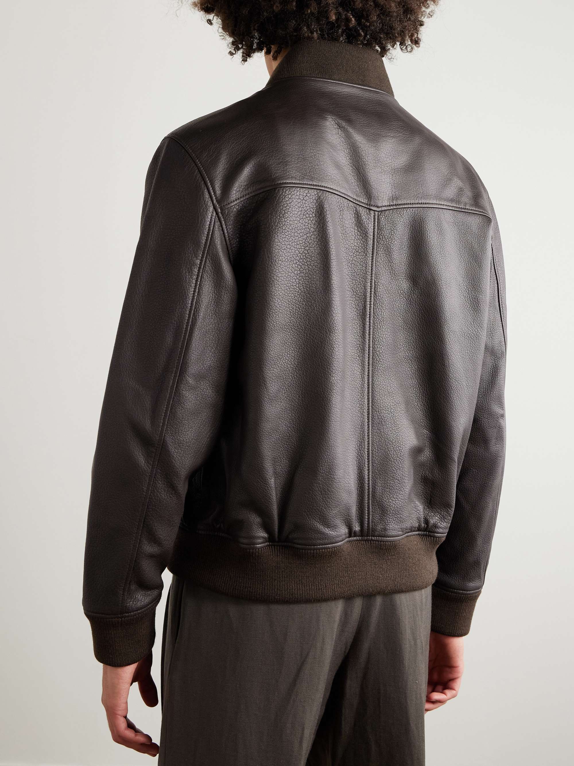 Carlo Leather Bomber Jacket view