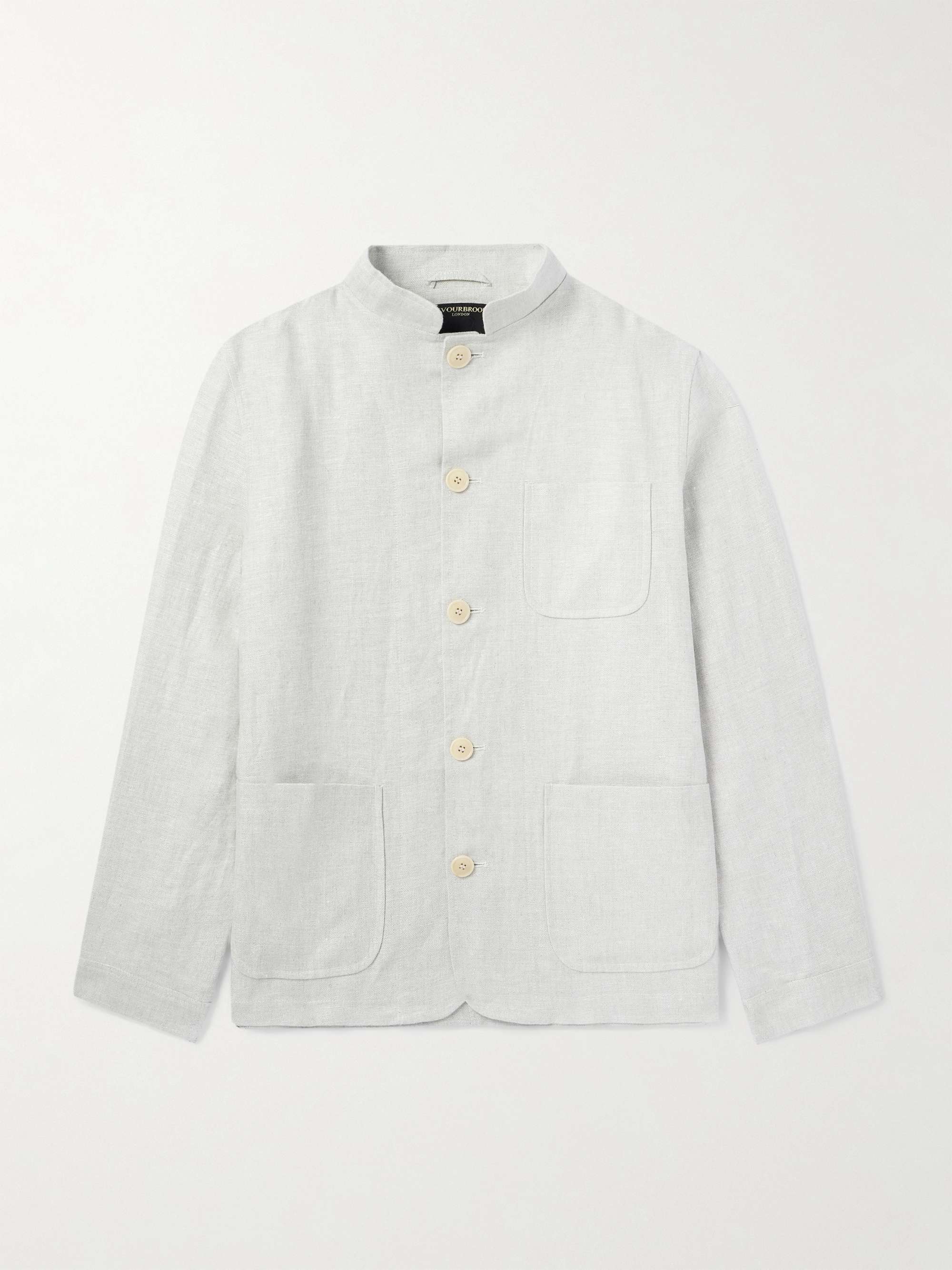 Artist Nehru-Collar Linen Jacket hero visual