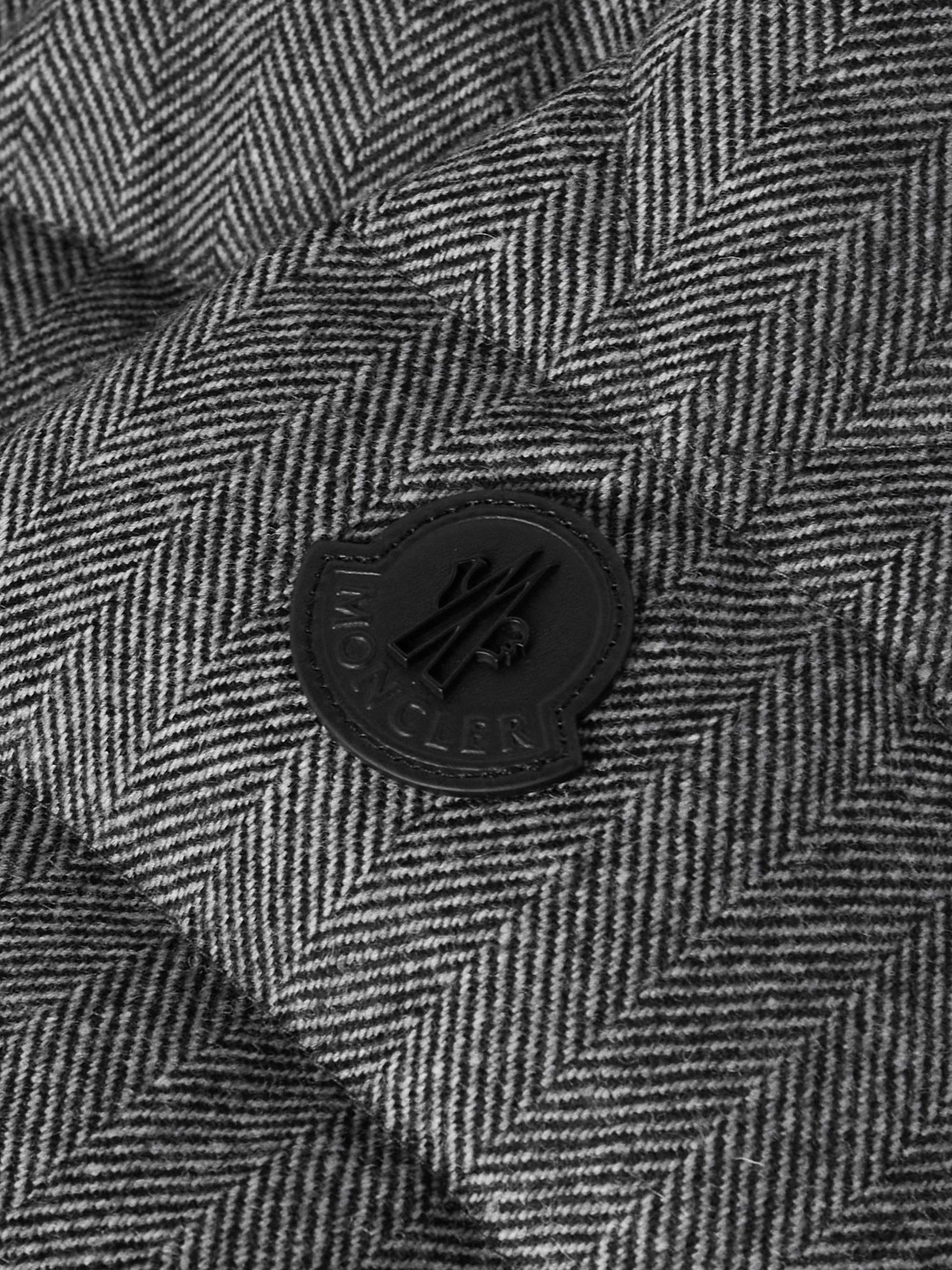 Arneb Herringbone Virgin Wool-Blend Hooded Down Jacket view