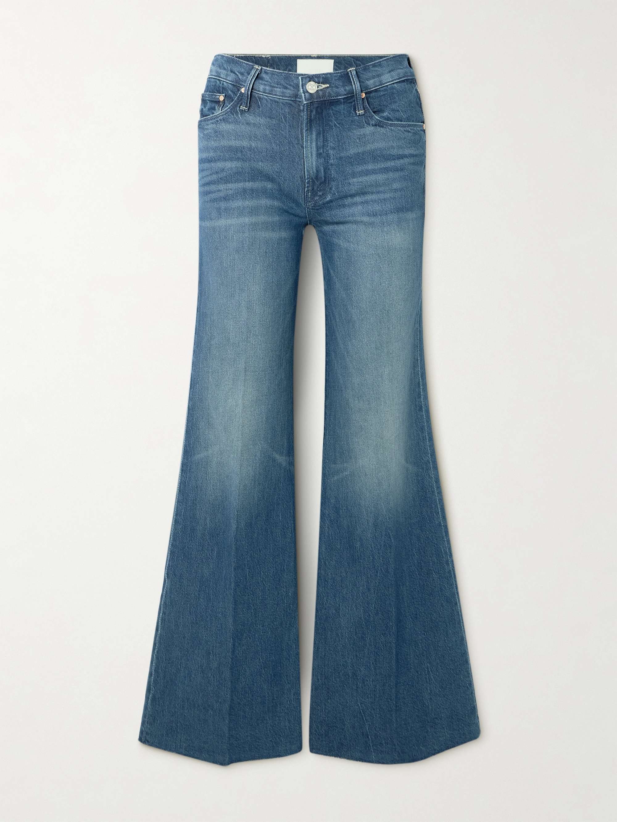 The Twister Sneak distressed high-rise wide-leg jeans hero visual
