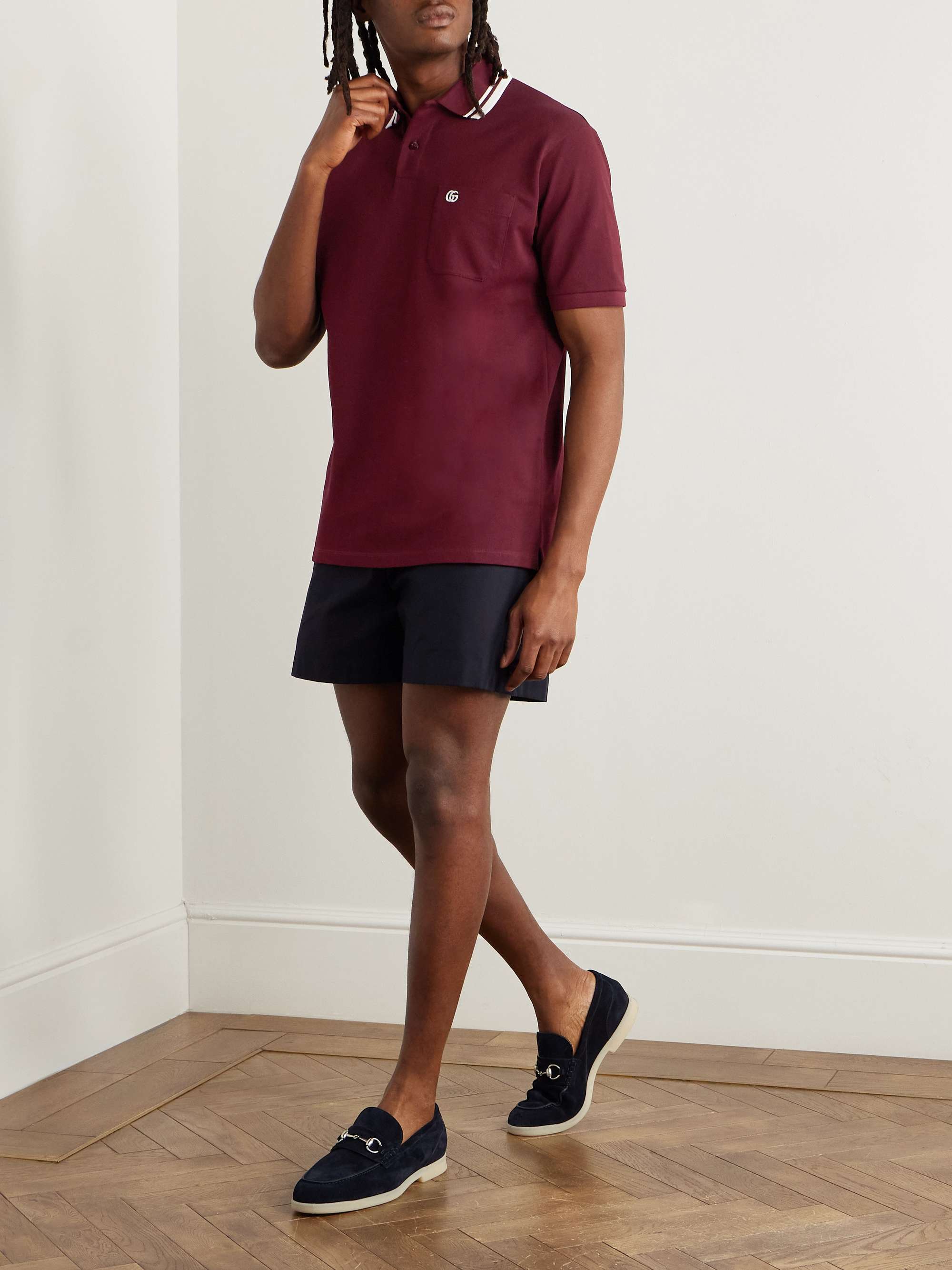 Straight-Leg Cotton Shorts view