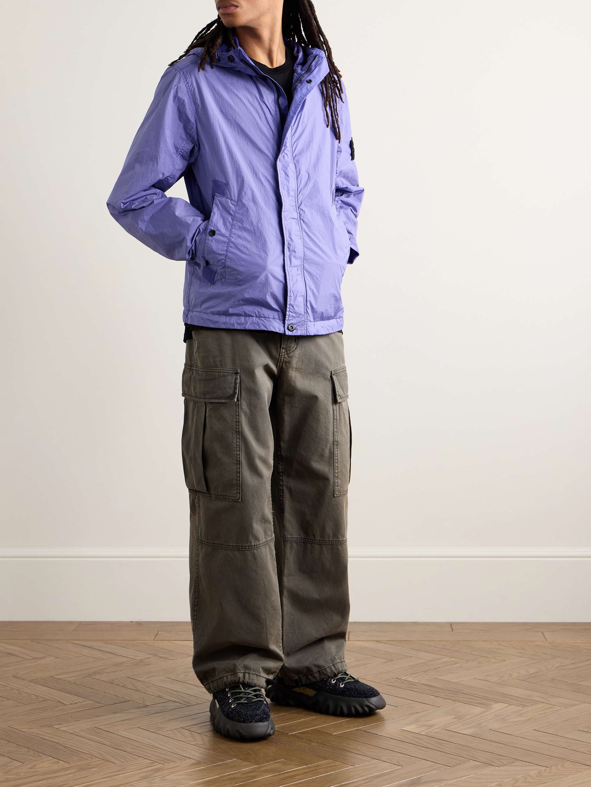 Logo-Appliquéd Crinkle Reps Nylon Hooded Jacket view