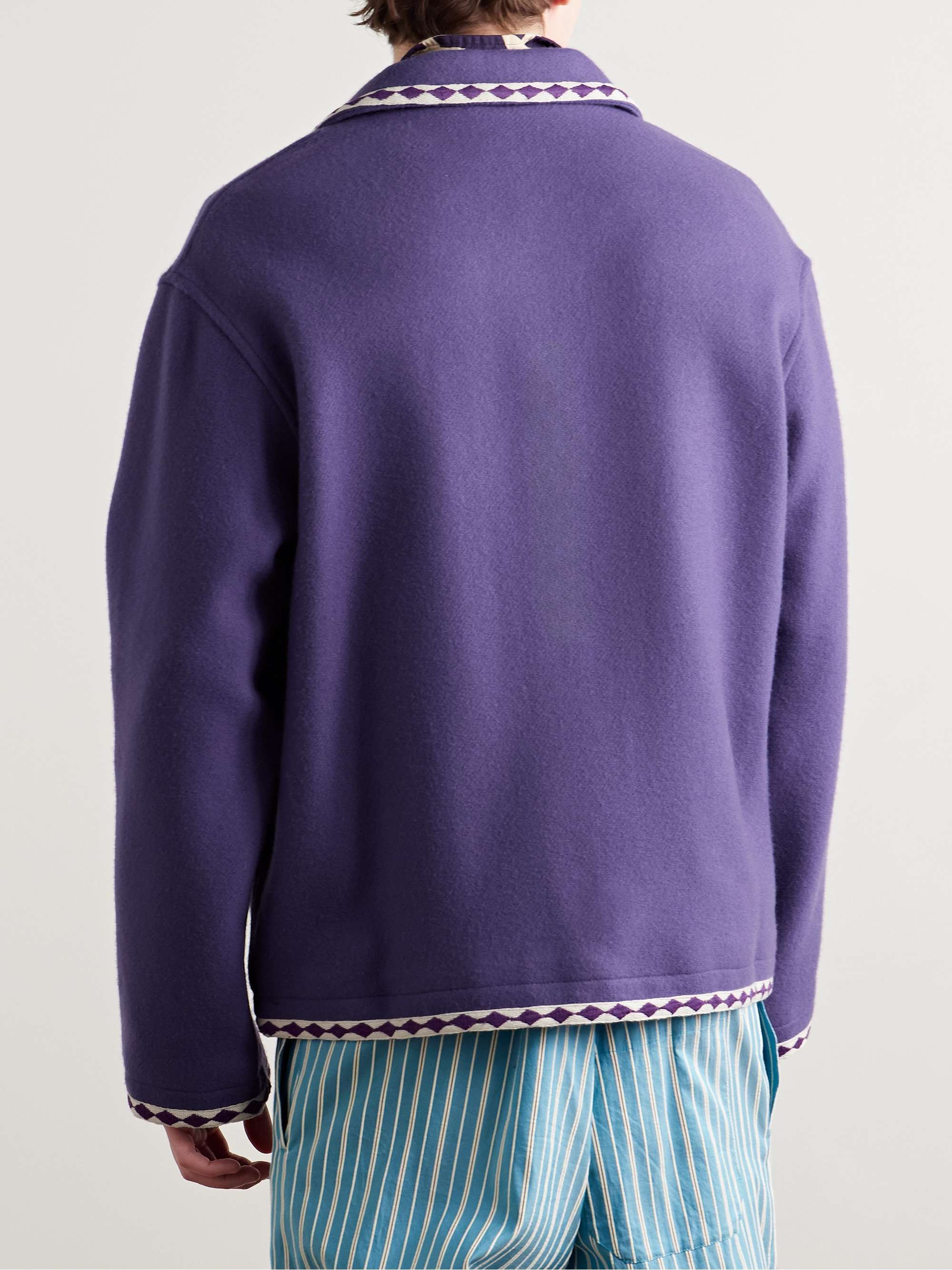 Bronco Embroidered Appliquéd Merino Wool-Felt Jacket view
