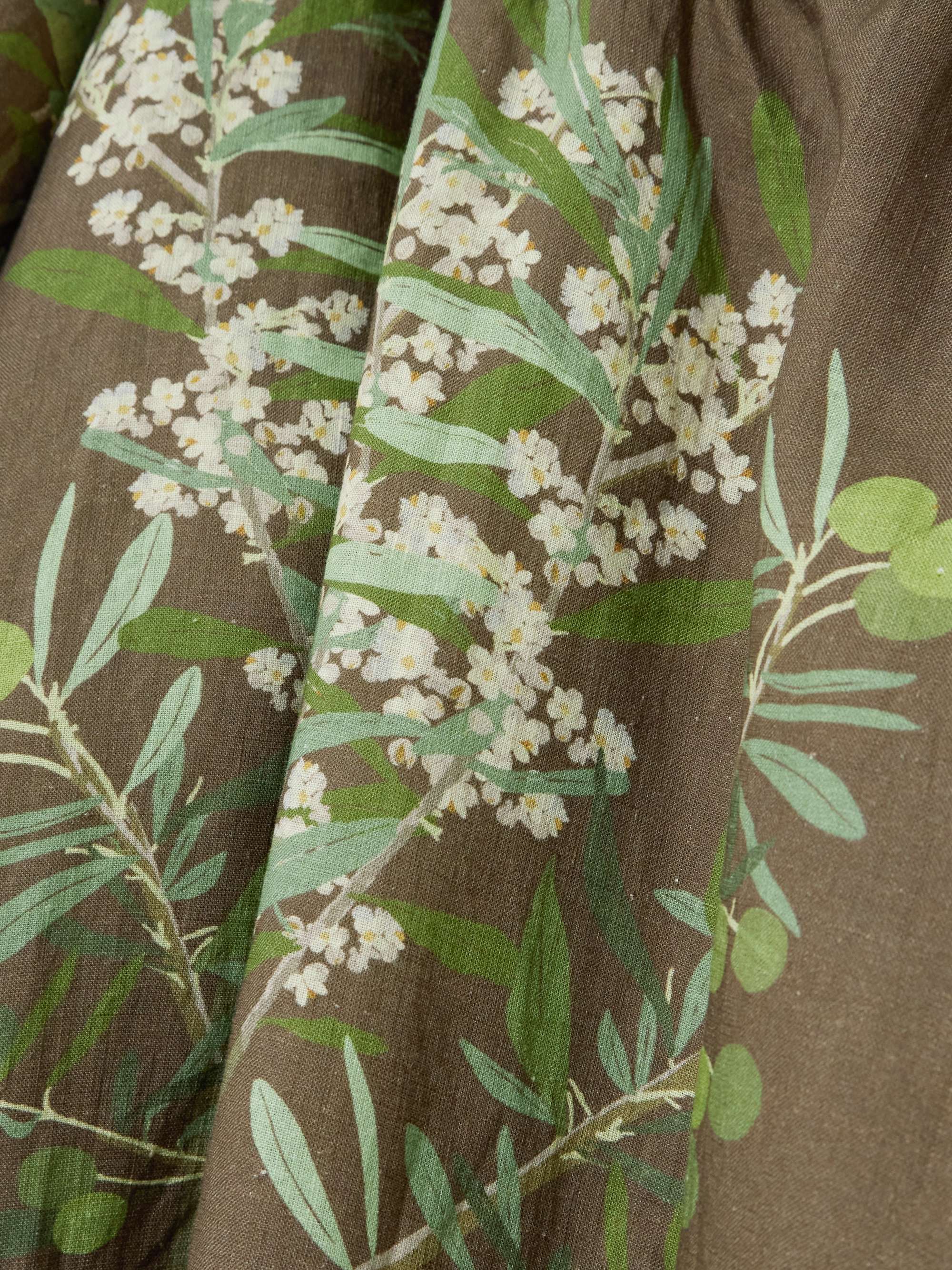 Georgio draped floral-print linen maxi dress view