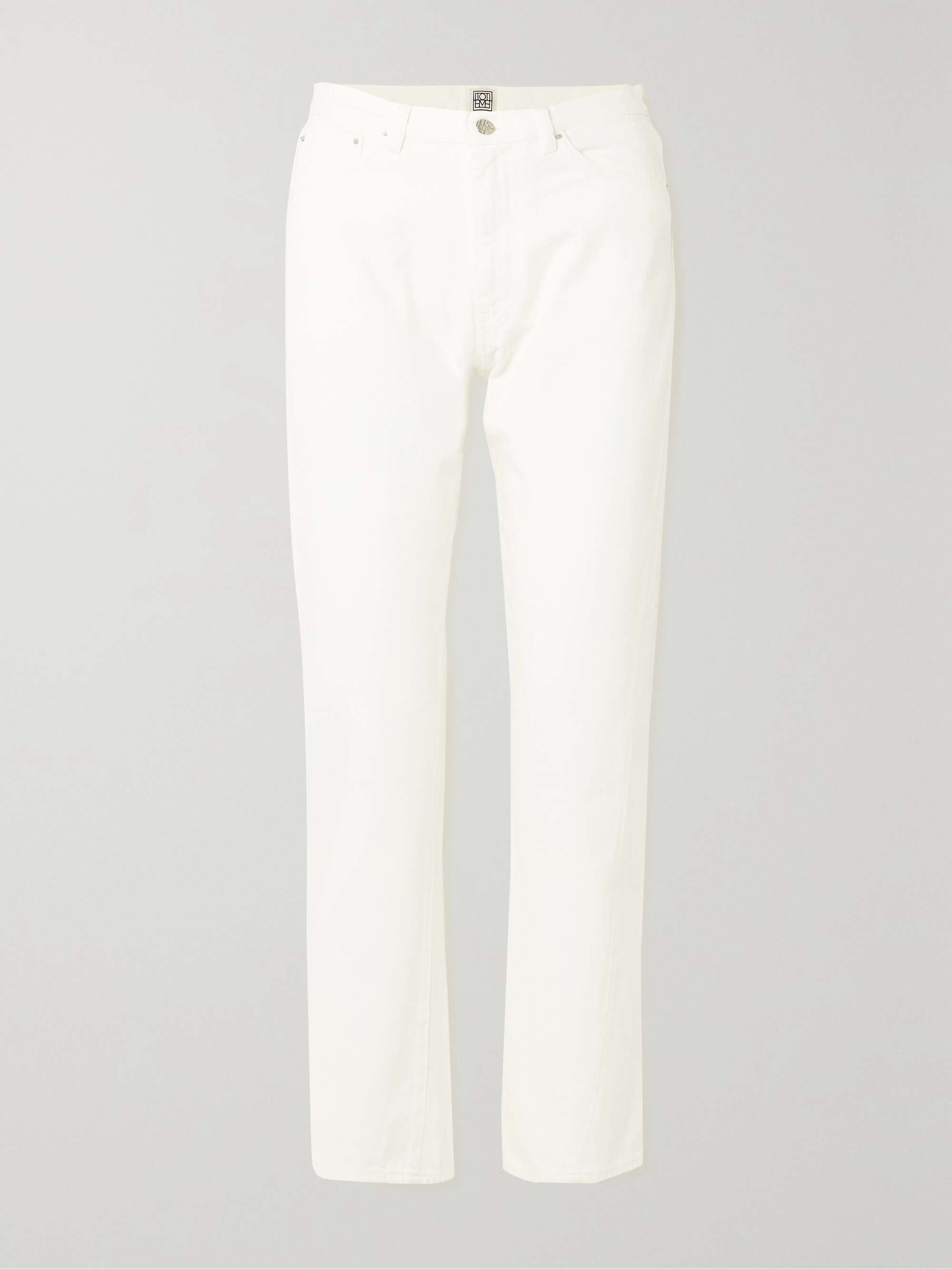 + NET SUSTAIN Twisted Seam high-rise straight-leg organic jeans hero visual
