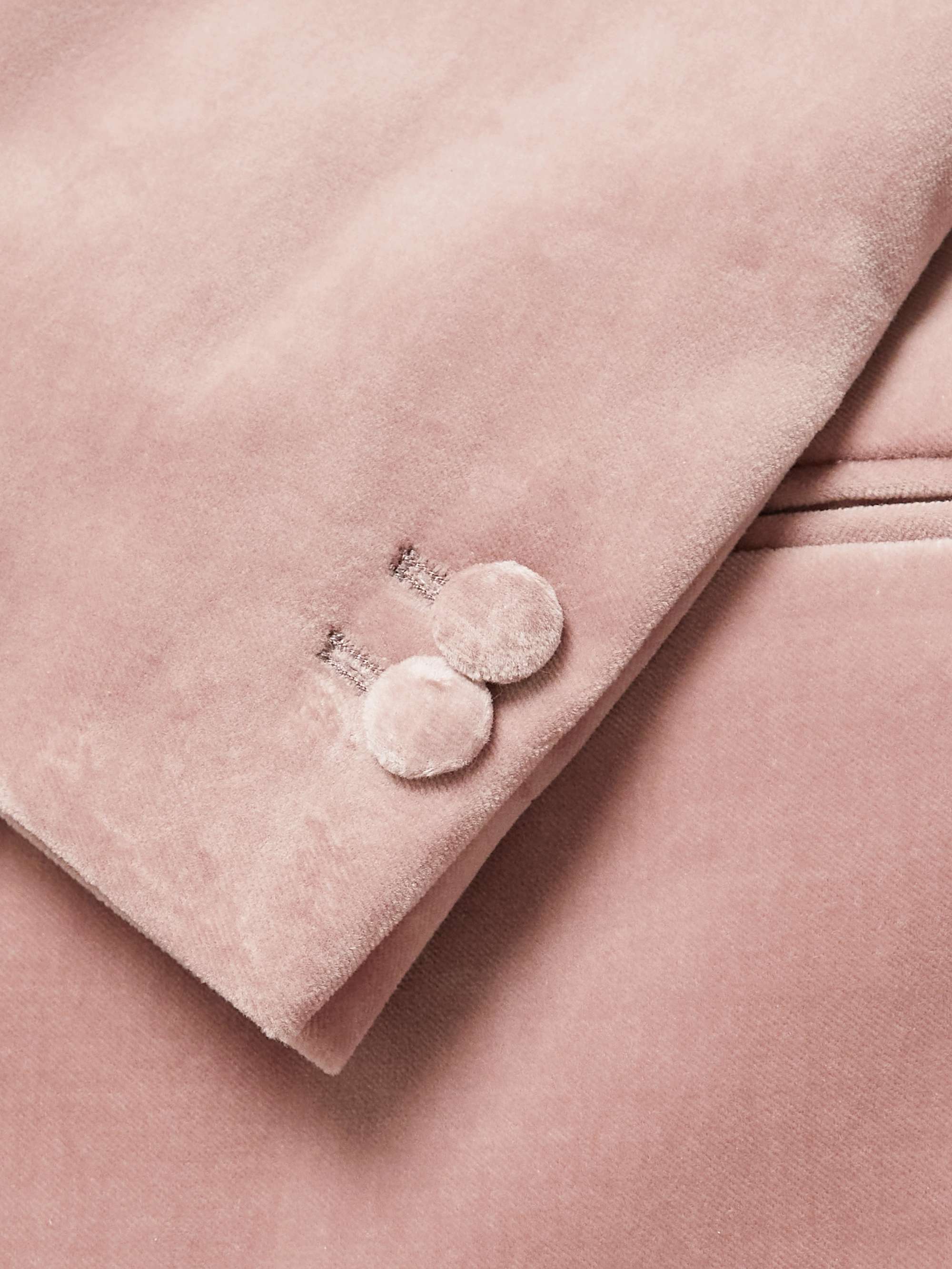Cotton-Blend Velvet Tuxedo Jacket view