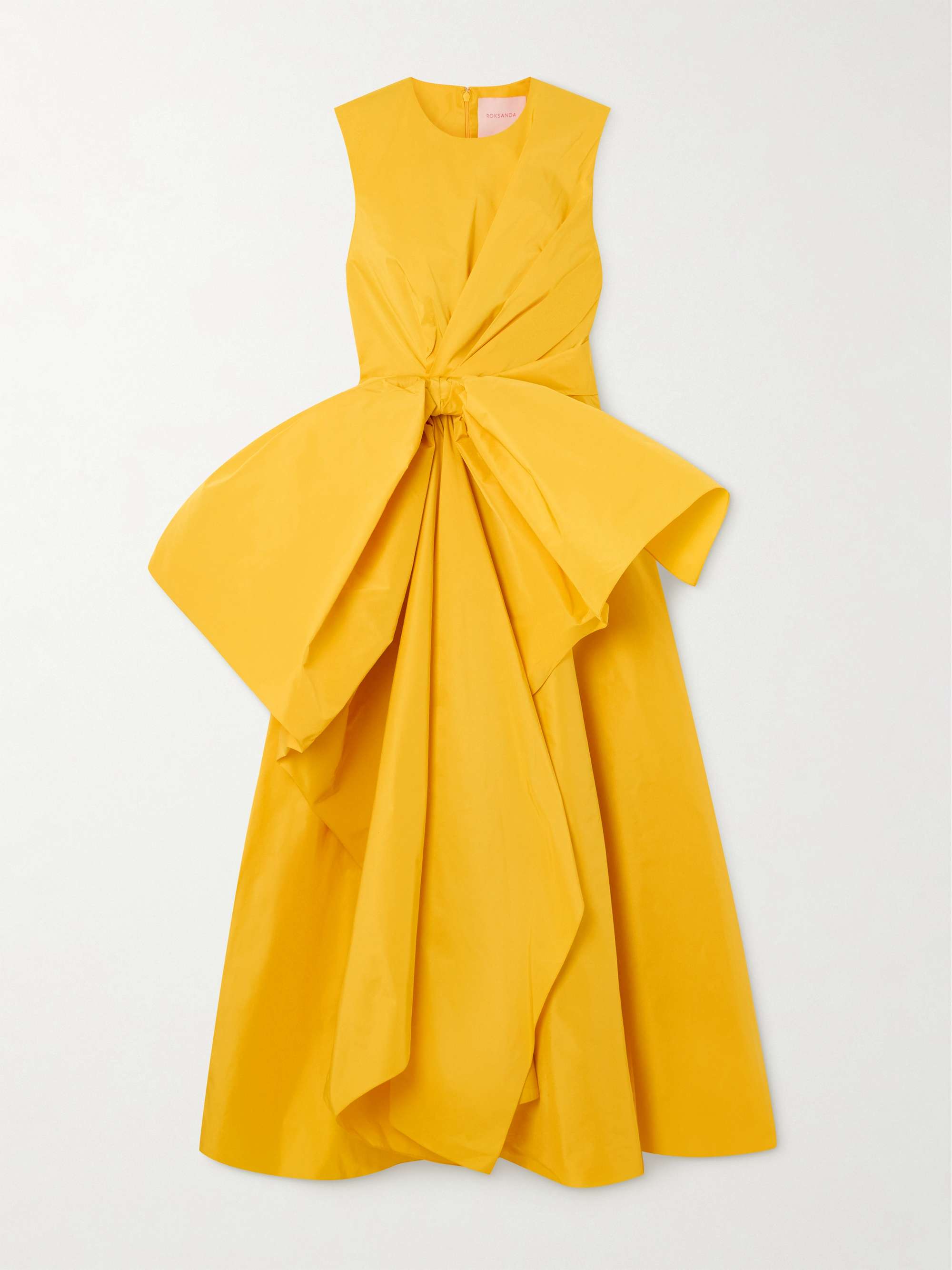 Nura bow-embellished taffeta midi dress hero visual