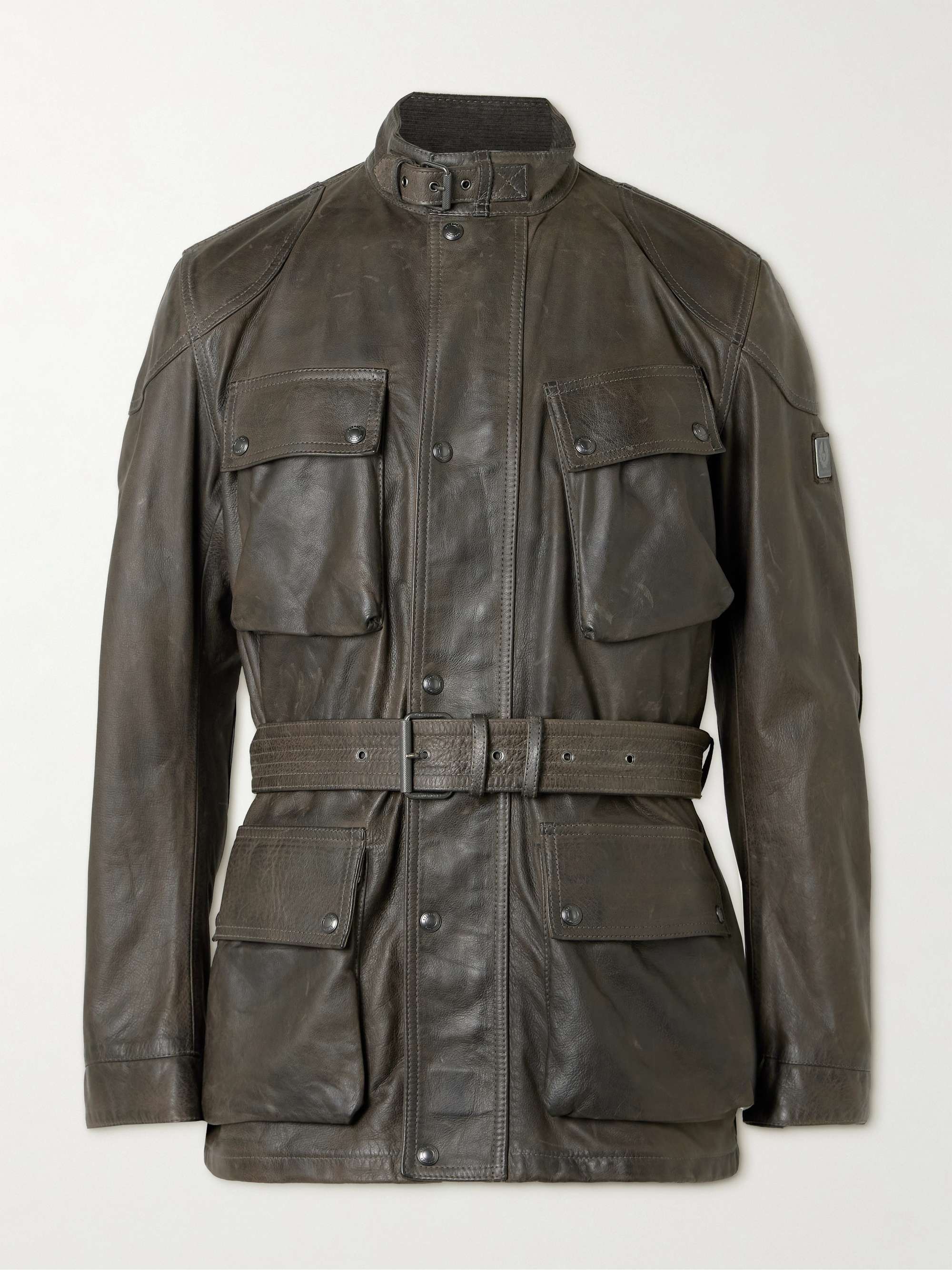 Legacy Trailmaster Panther Waxed-Leather Belted Jacket hero visual