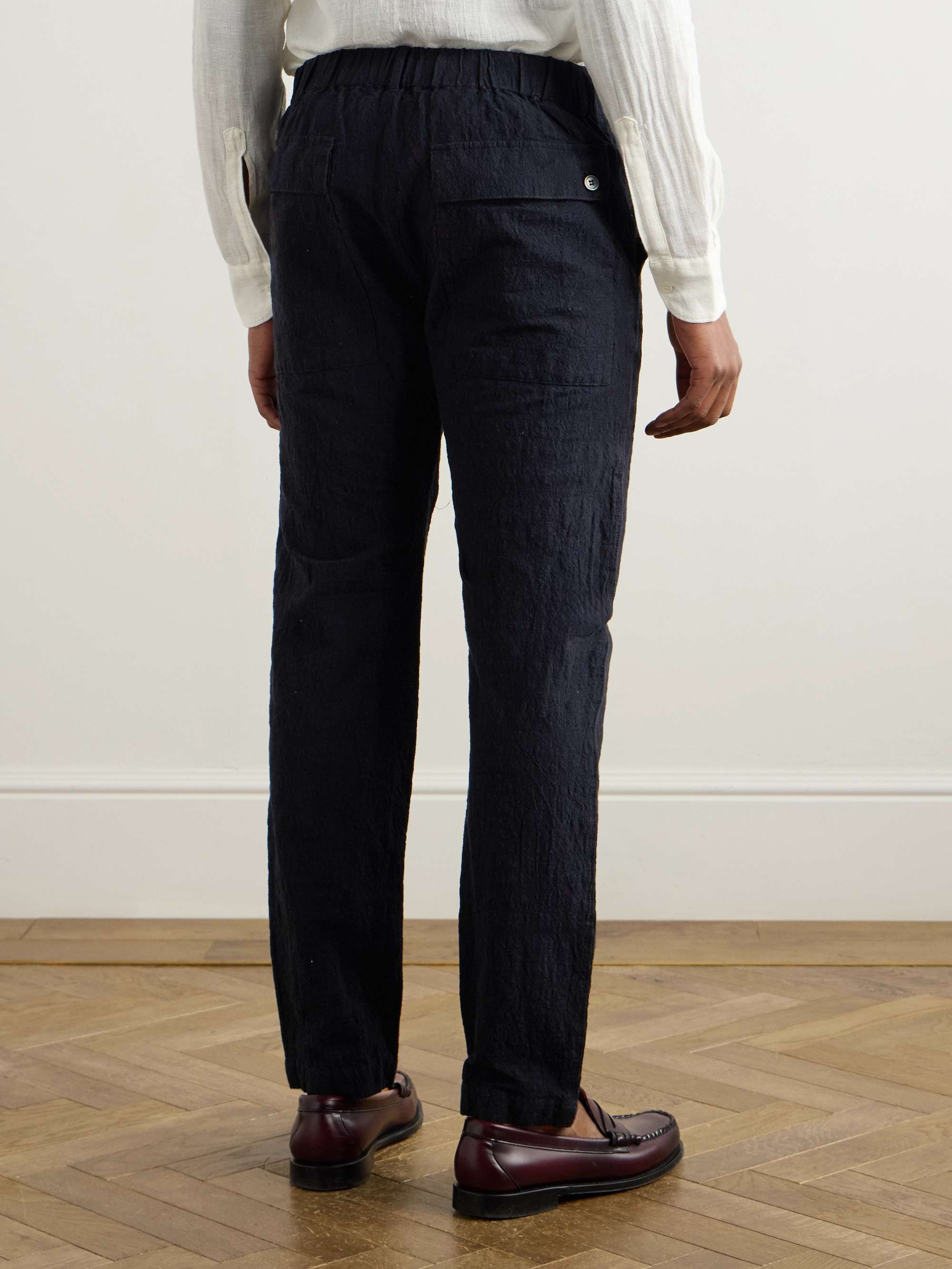 Slim-Fit Straight-Leg Cotton-Blend Suit Trousers view