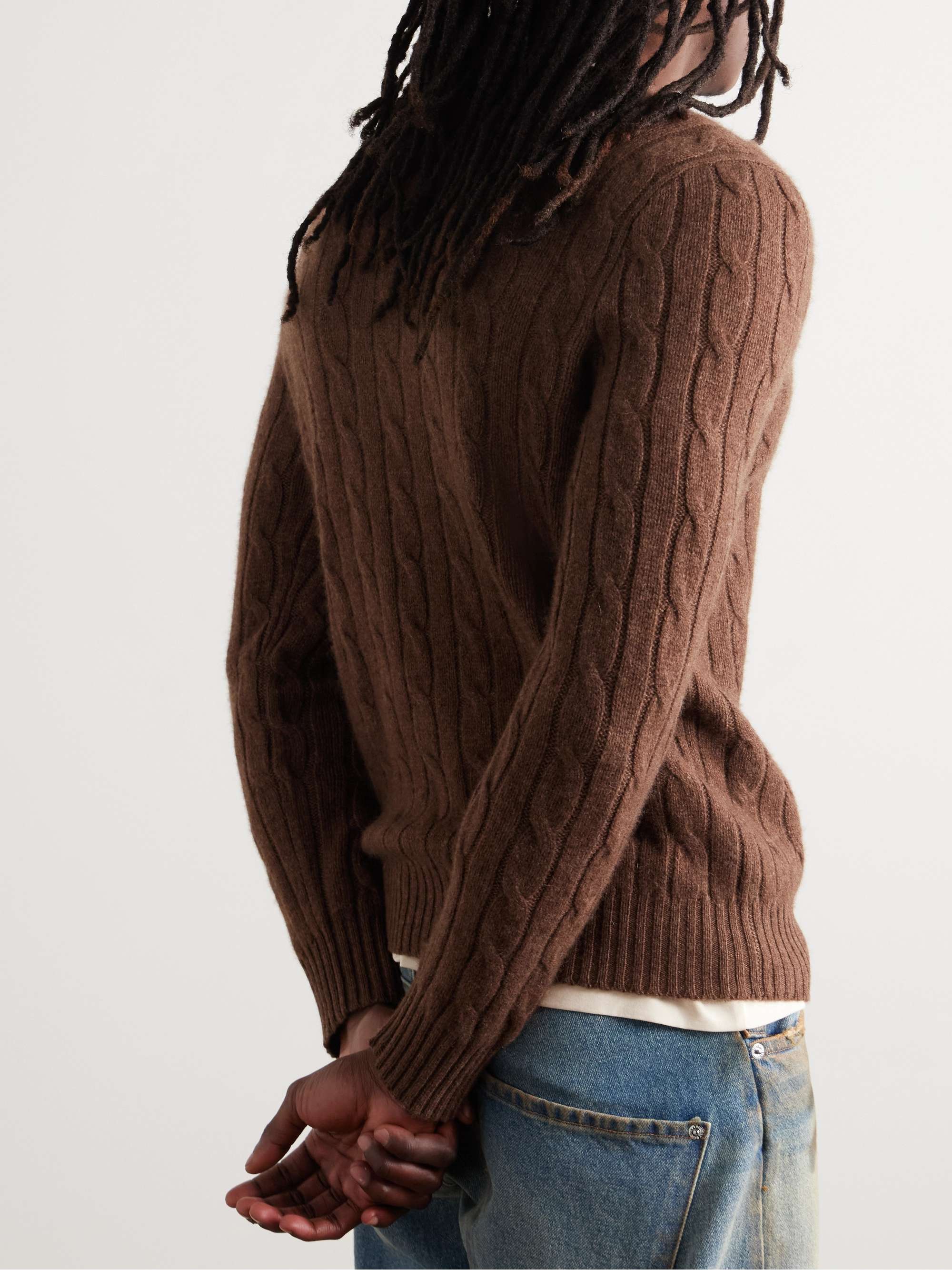 Cable-Knit Cashmere Sweater view