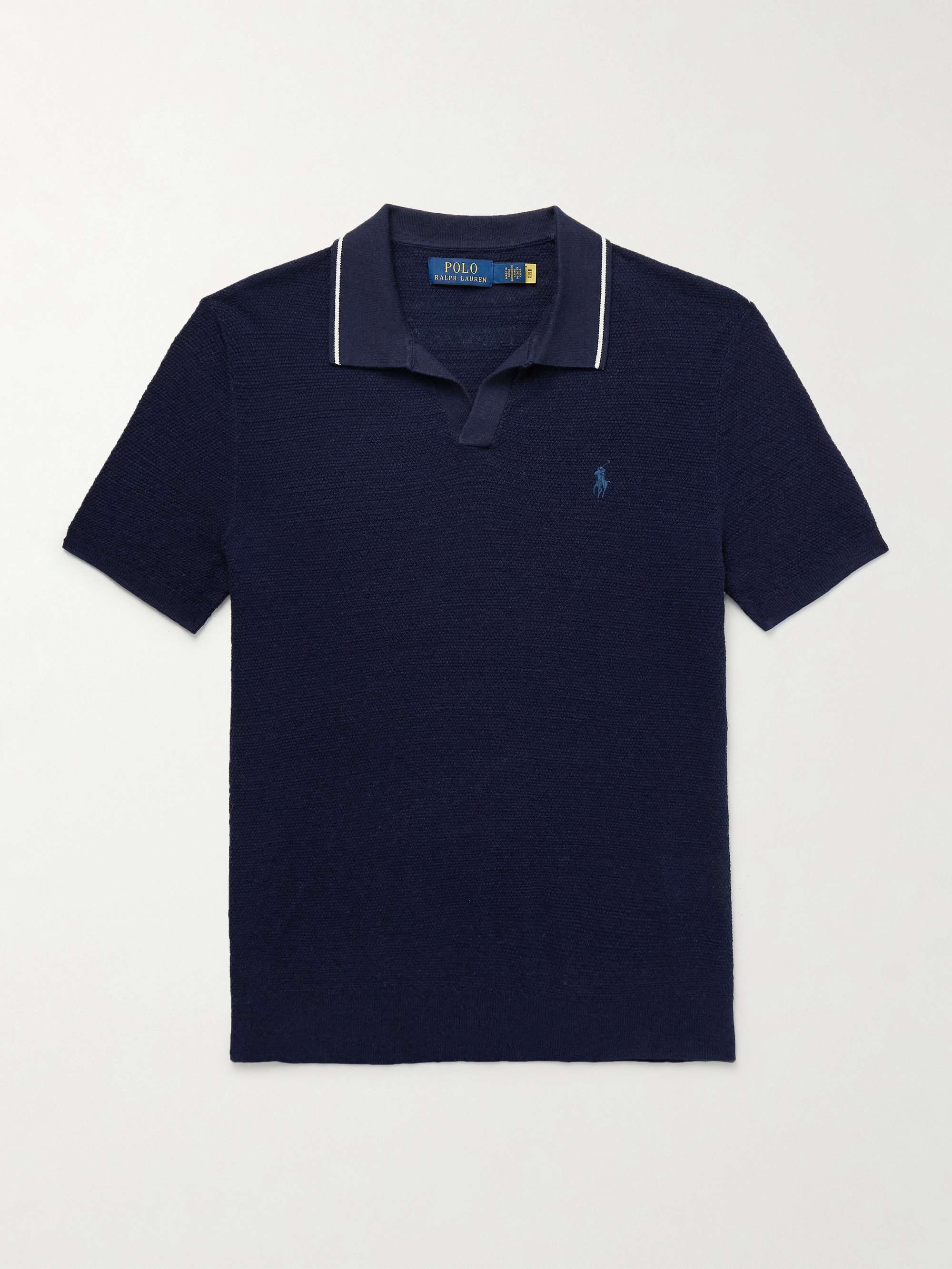 Johnny Cotton and Linen-Blend Piqué Polo Shirt hero visual