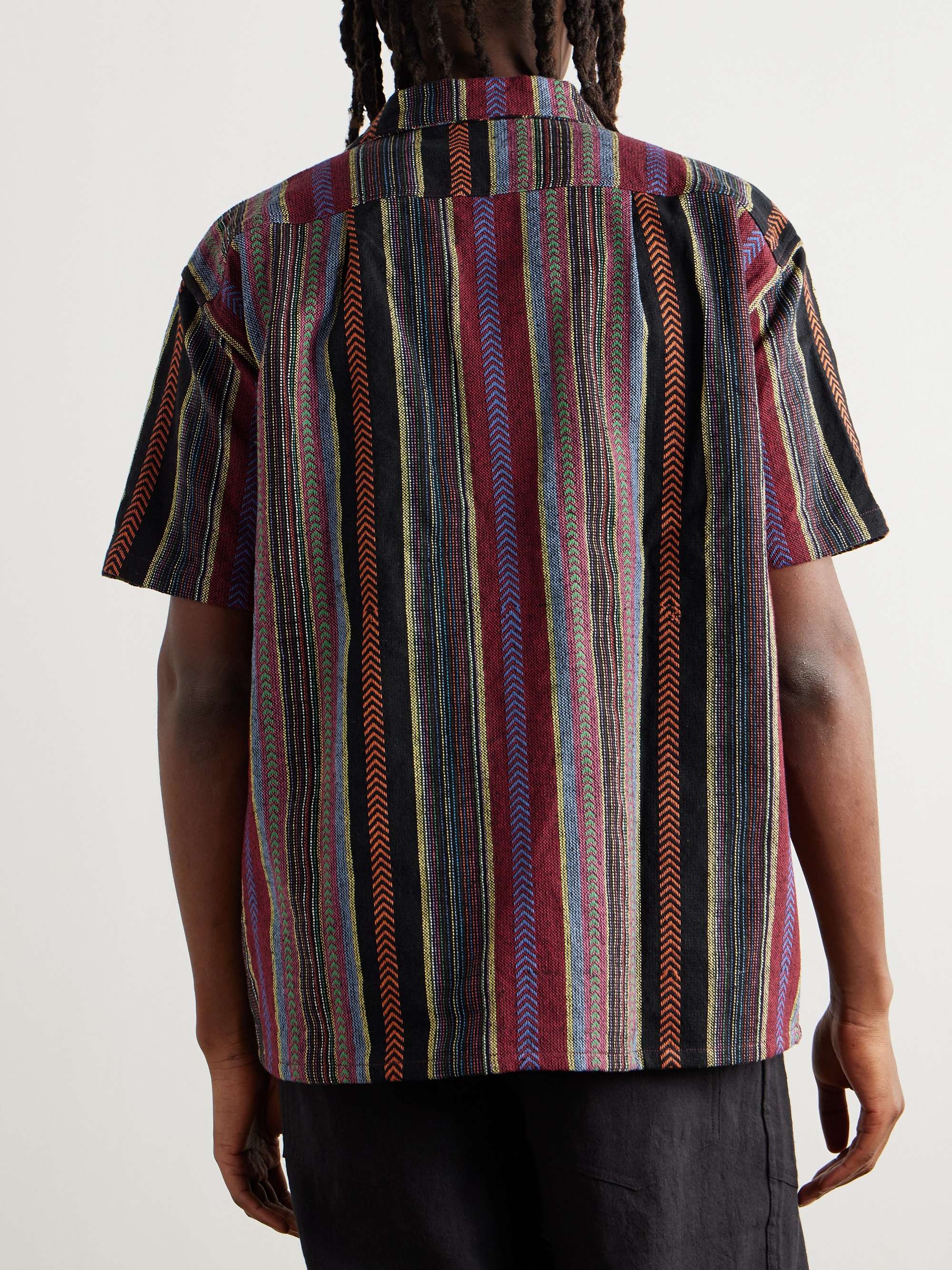 50s Milano Camp-Collar Jacquard-Knit Cotton Shirt view