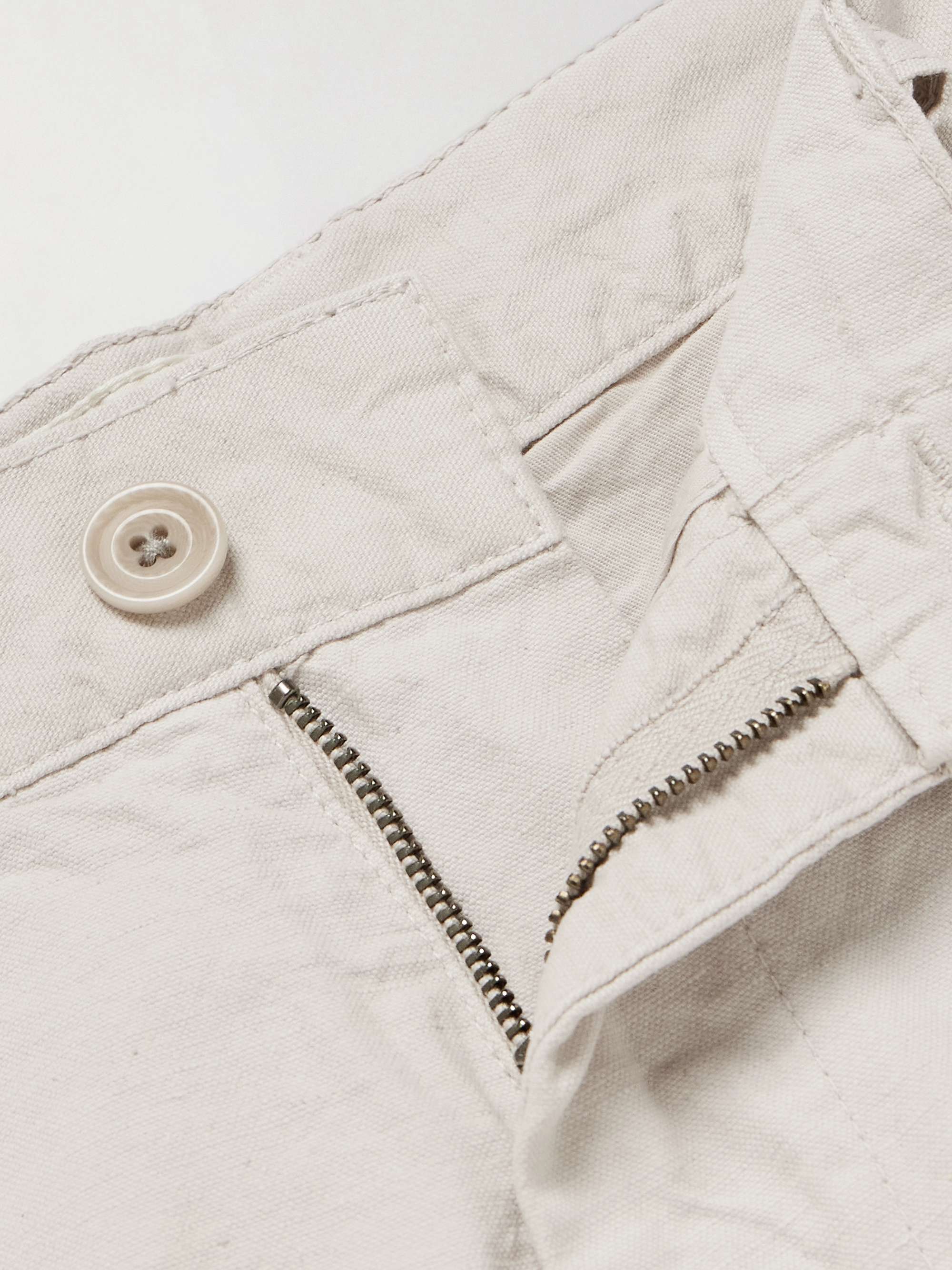 Tyron Slim-Fit Straight-Leg Cotton and Linen-Blend Trousers view